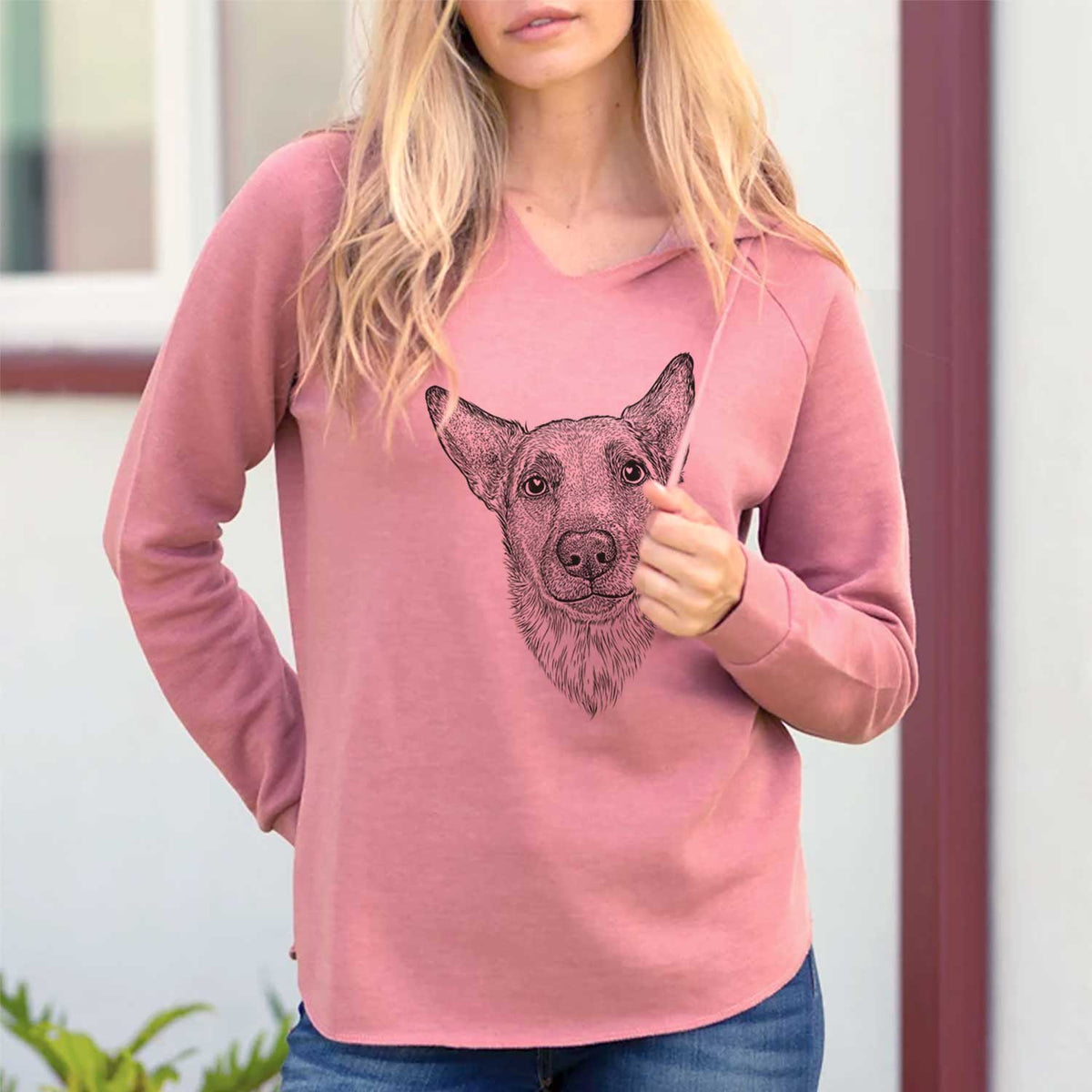 Luna the Shepherd Mix - Cali Wave Hooded Sweatshirt