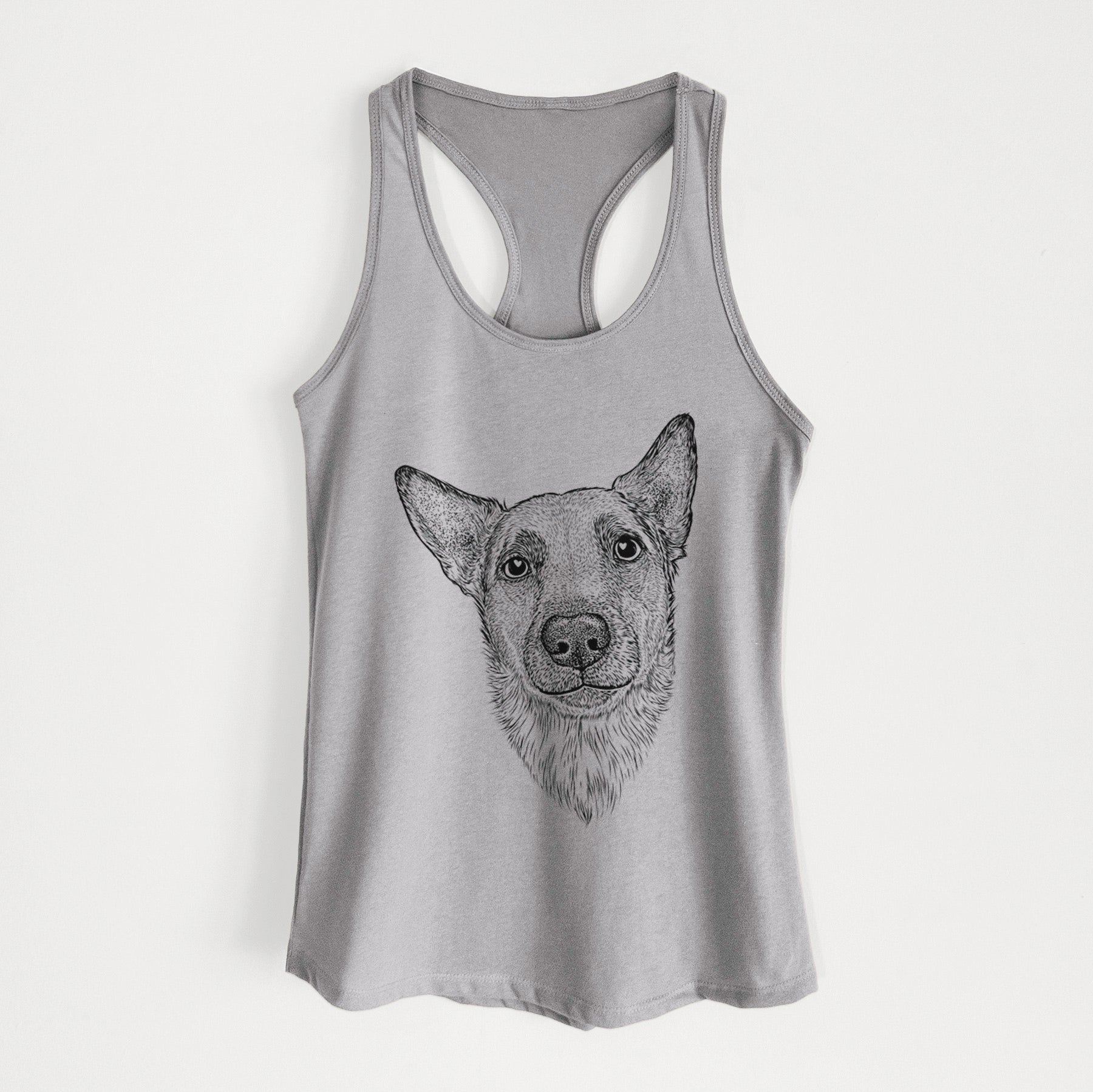 Luna the Shepherd Mix - Women's Racerback Tanktop