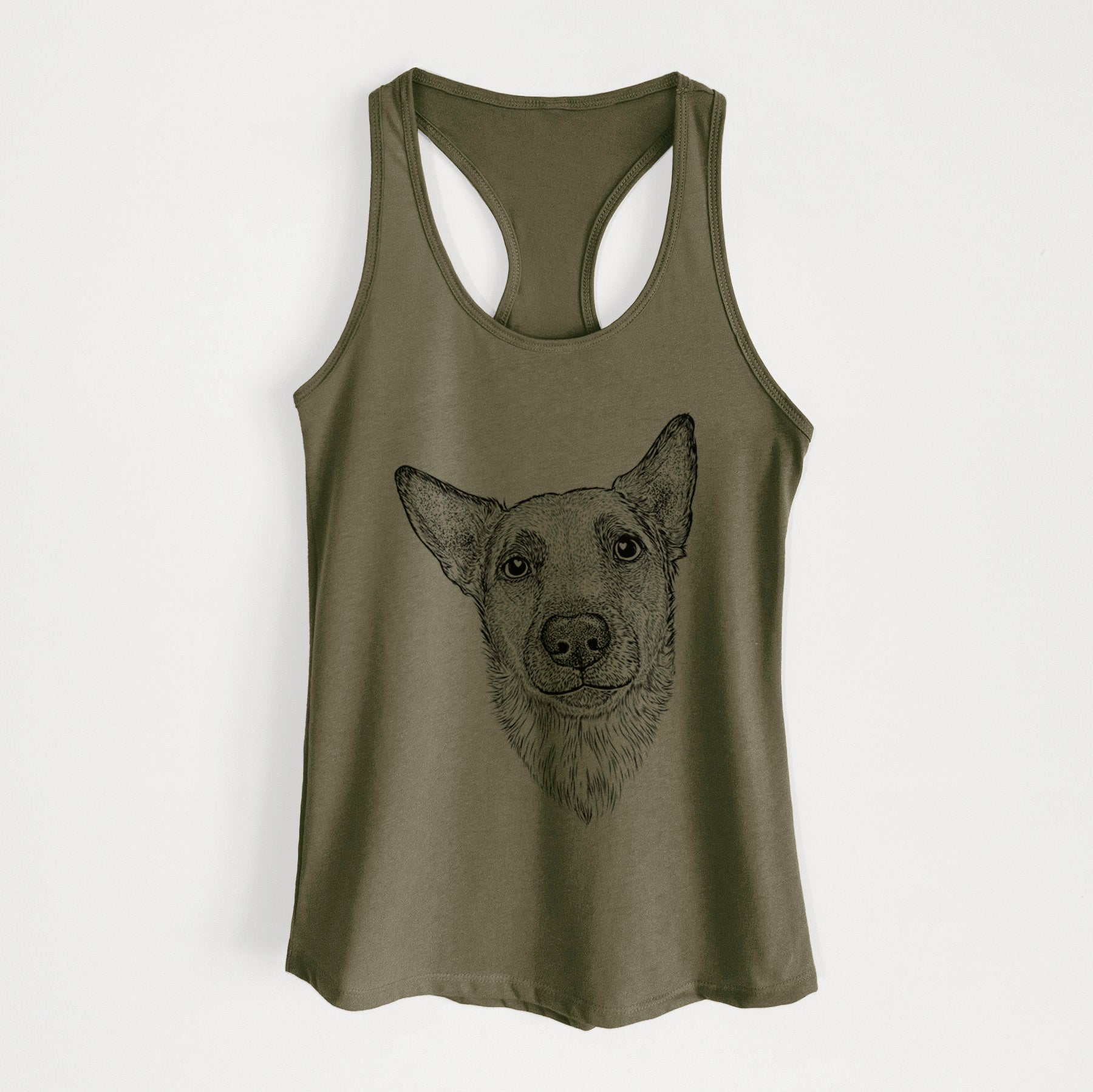 Luna the Shepherd Mix - Women's Racerback Tanktop