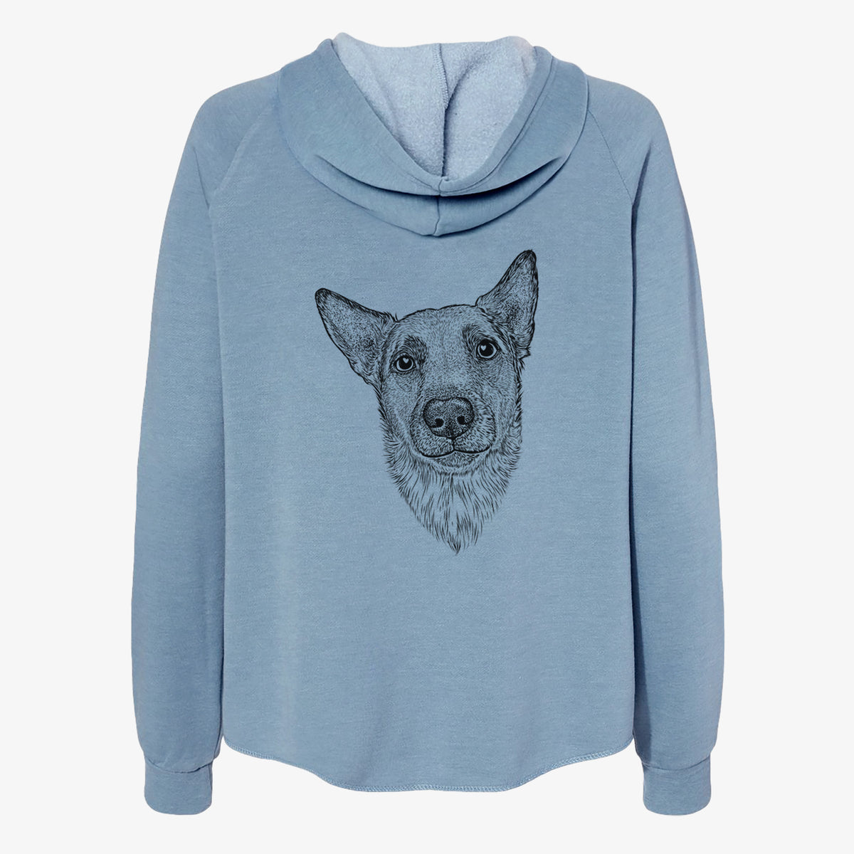 Luna the Shepherd Mix - Women's Cali Wave Zip-Up Sweatshirt
