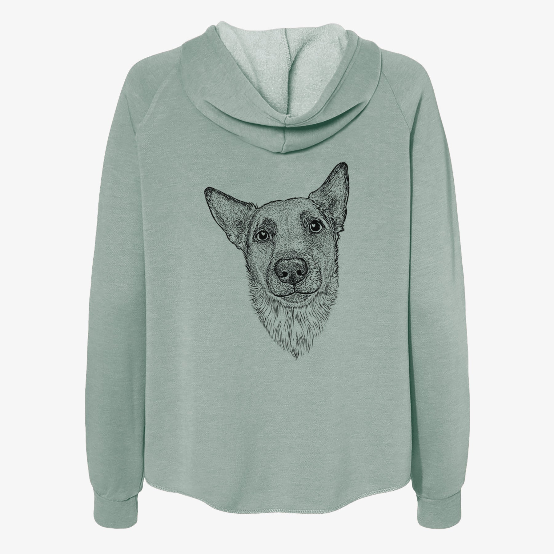 Luna the Shepherd Mix - Women's Cali Wave Zip-Up Sweatshirt