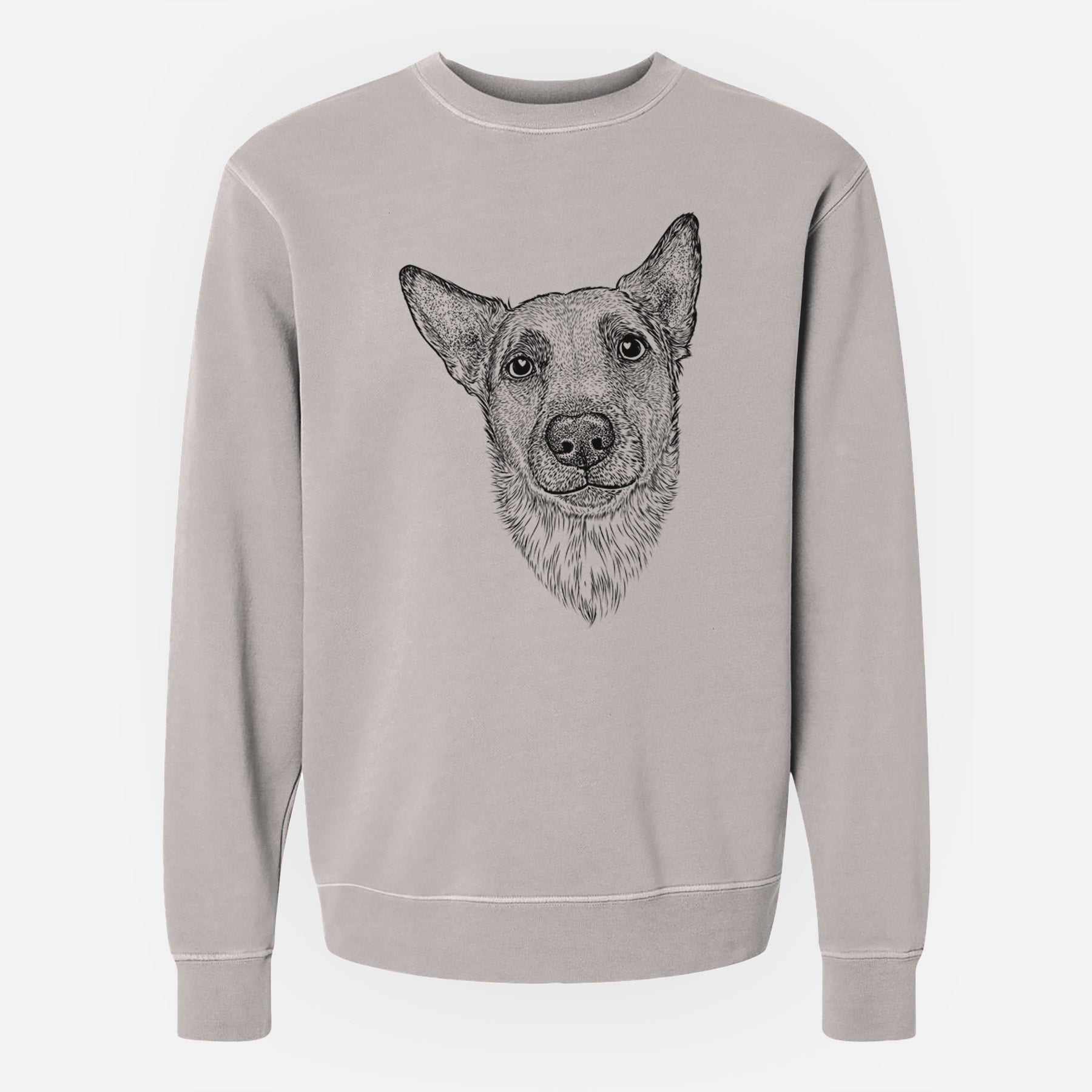 Bare Luna the Shepherd Mix - Unisex Pigment Dyed Crew Sweatshirt