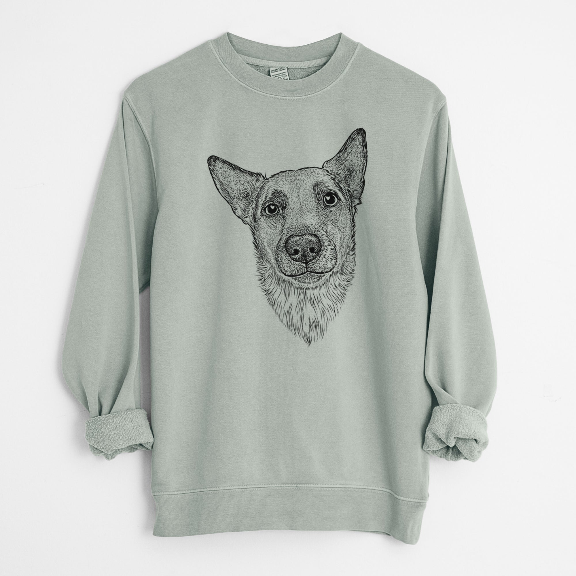 Bare Luna the Shepherd Mix - Unisex Pigment Dyed Crew Sweatshirt