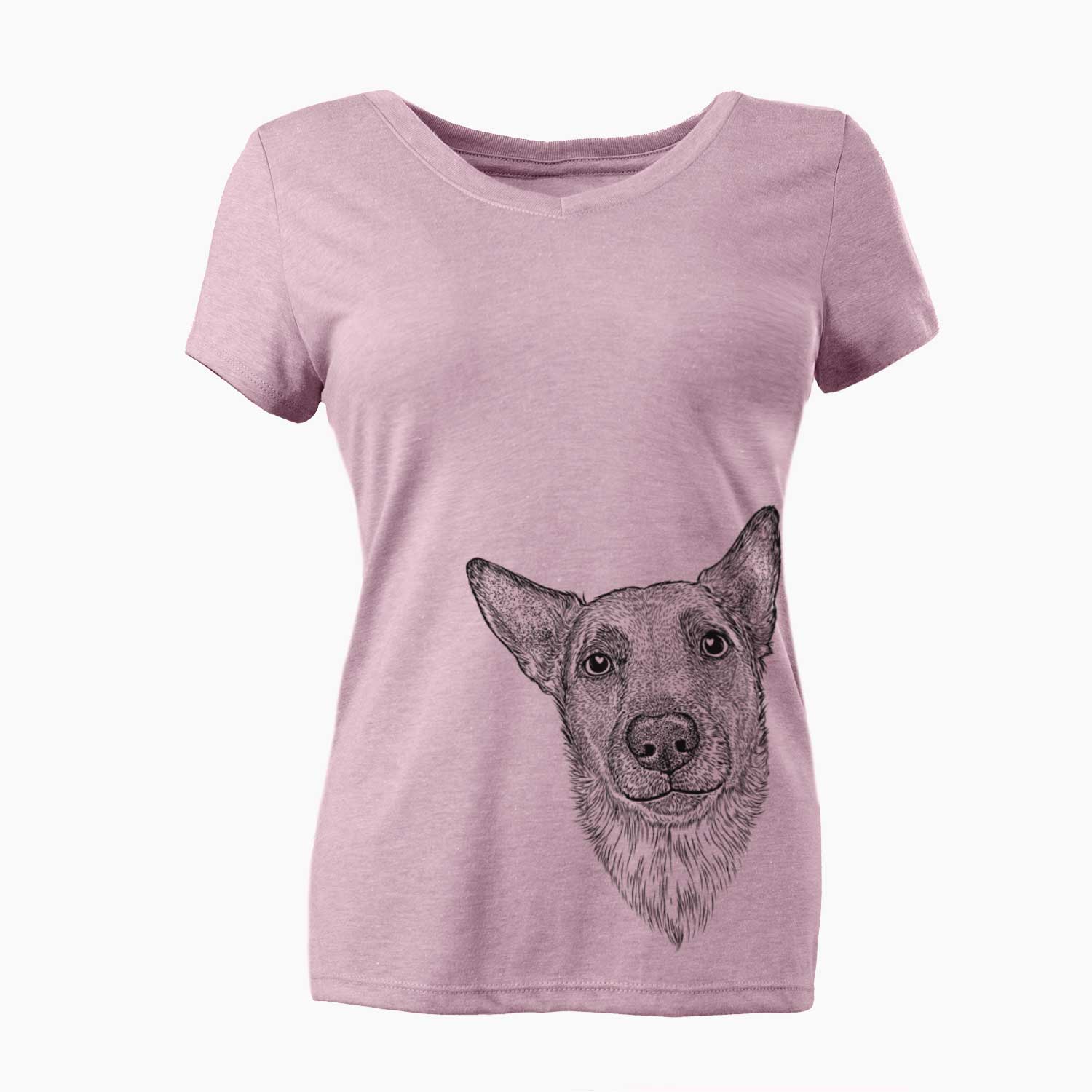 Bare Luna the Shepherd Mix - Women's V-neck Shirt