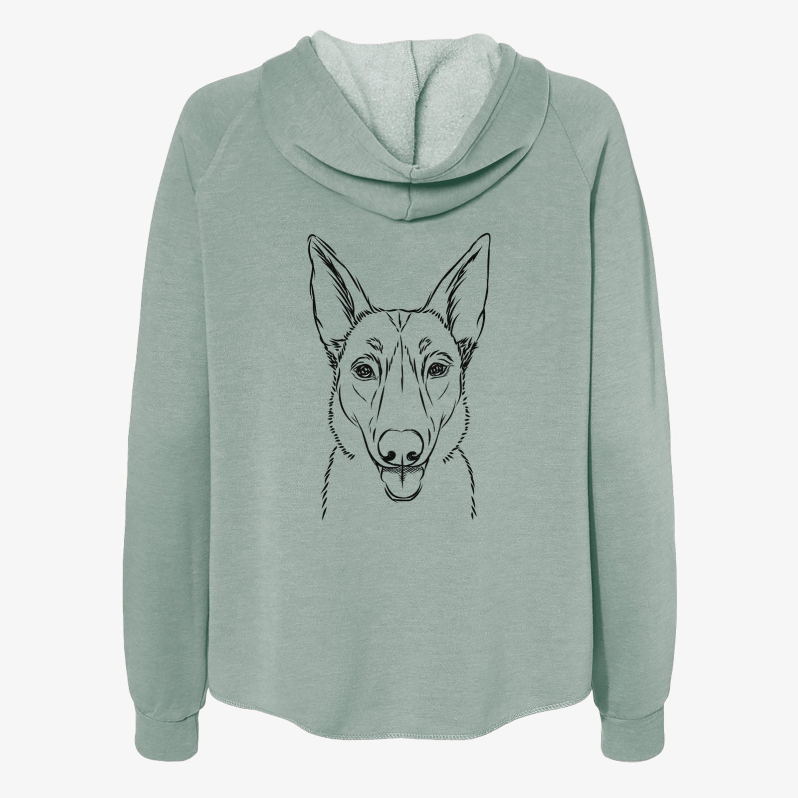 Lyric the Belgian Malinois - Women's Cali Wave Zip-Up Sweatshirt