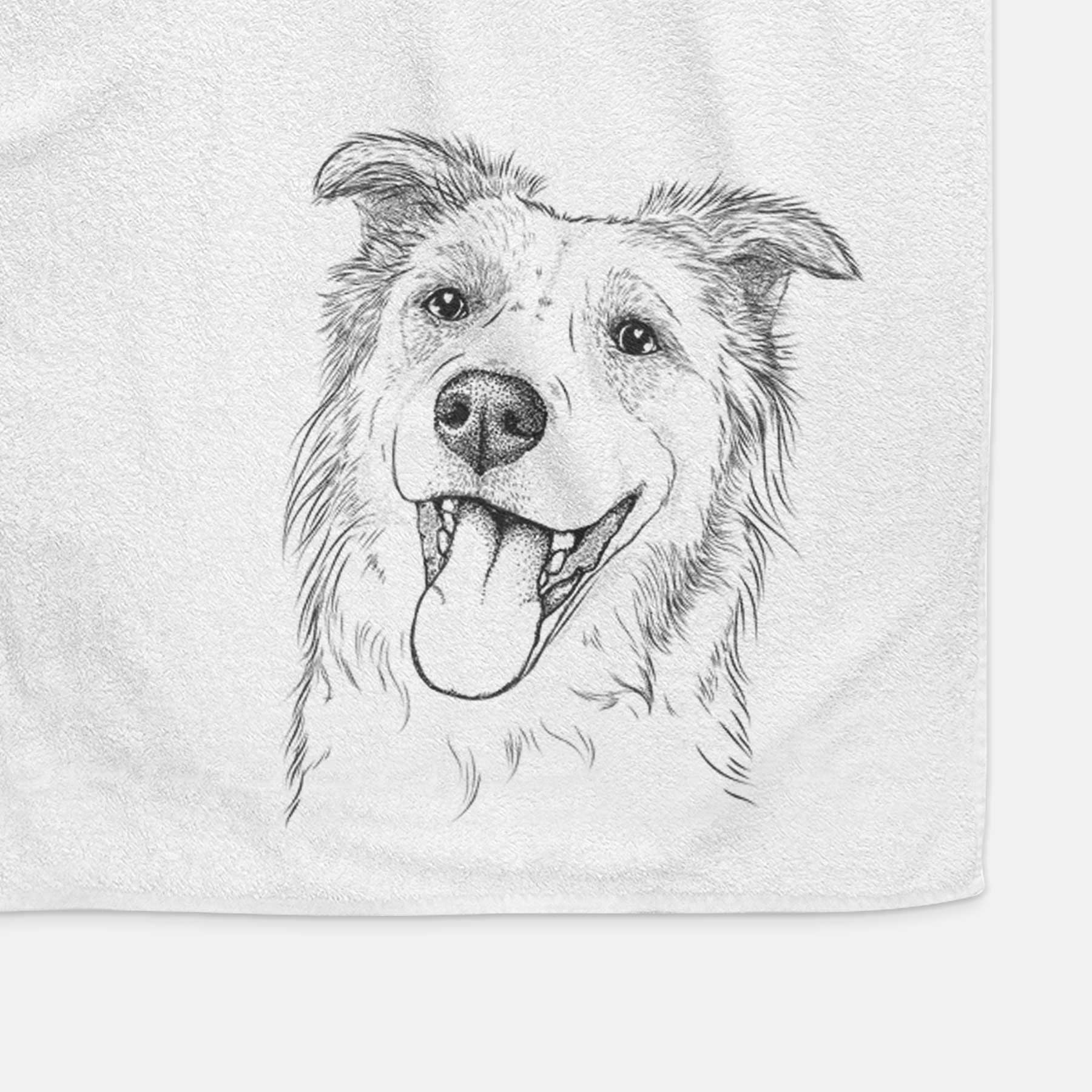 Macaroni the Border Collie Decorative Hand Towel