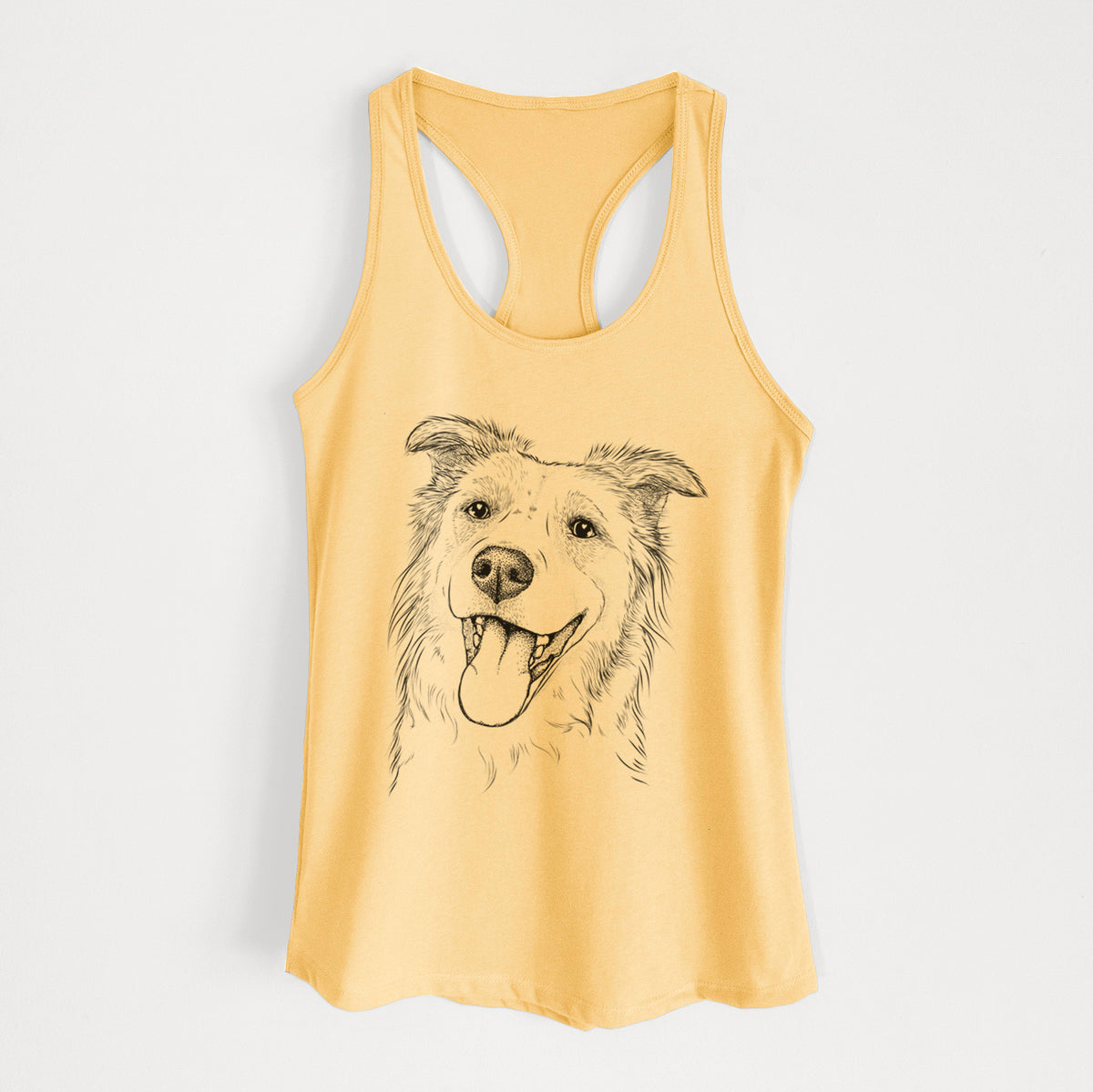 Macaroni the Border Collie - Women's Racerback Tanktop