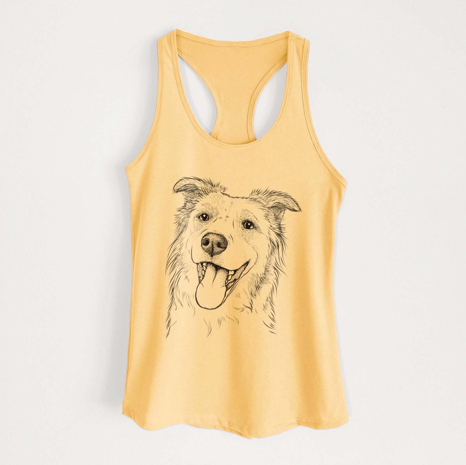 Macaroni the Border Collie - Women's Racerback Tanktop