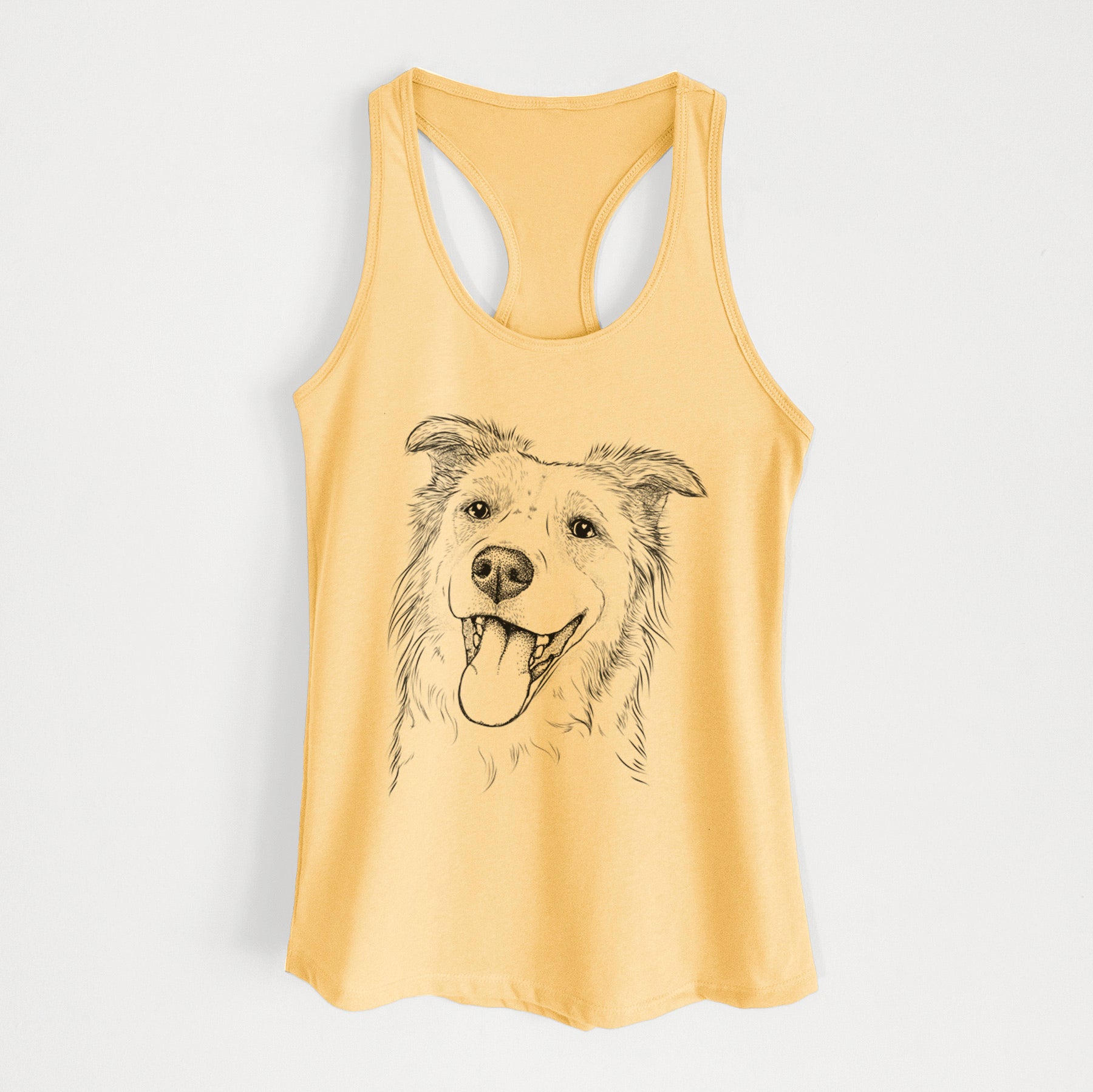 Macaroni the Border Collie - Women's Racerback Tanktop