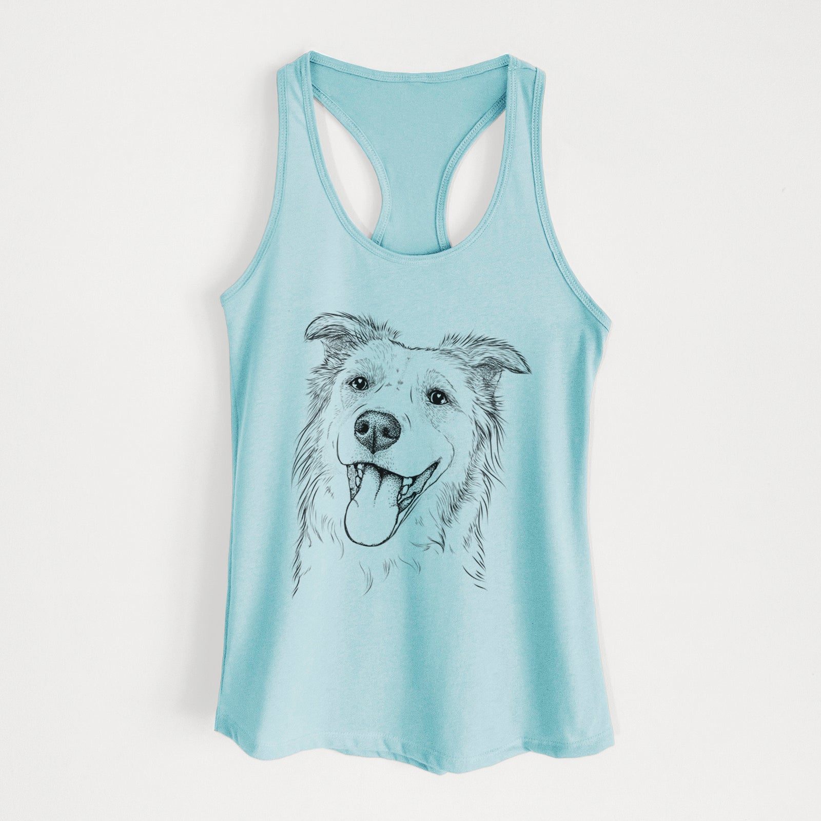 Macaroni the Border Collie - Women's Racerback Tanktop