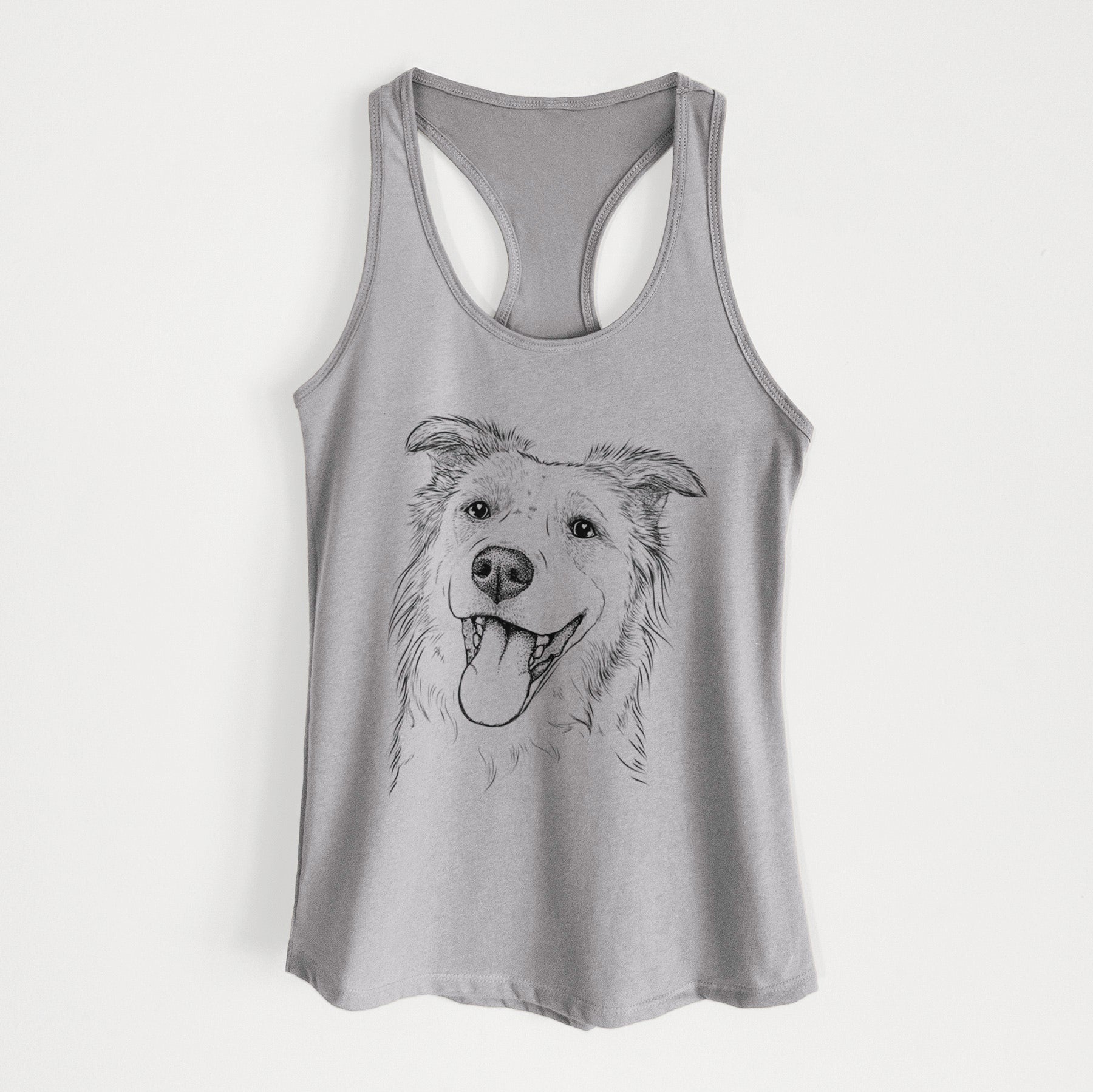 Macaroni the Border Collie - Women's Racerback Tanktop