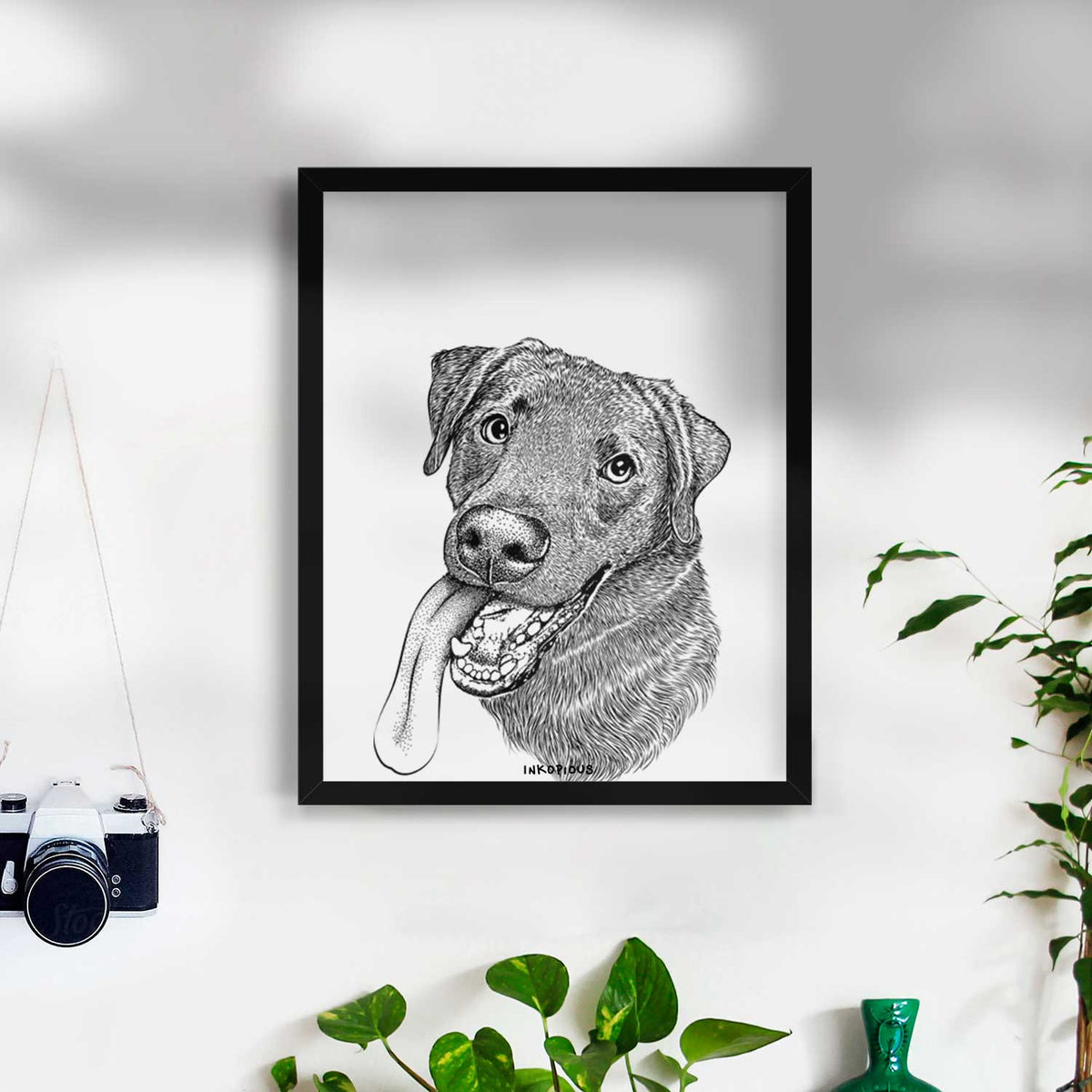 Macaroni the Lab Mix Art Print