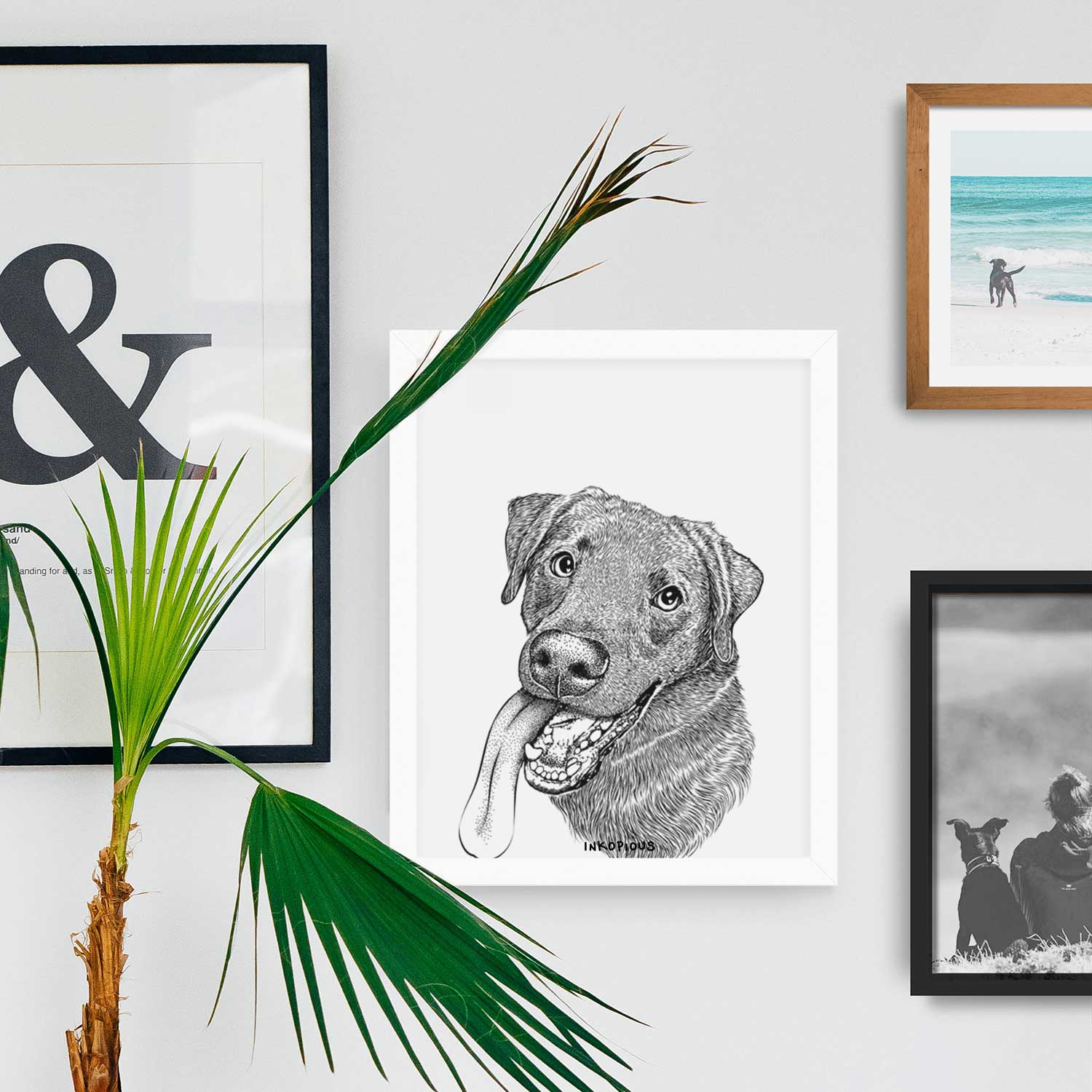 Macaroni the Lab Mix Art Print
