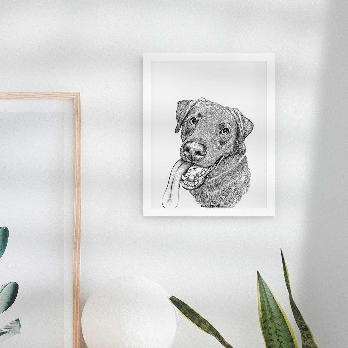 Macaroni the Lab Mix Art Print