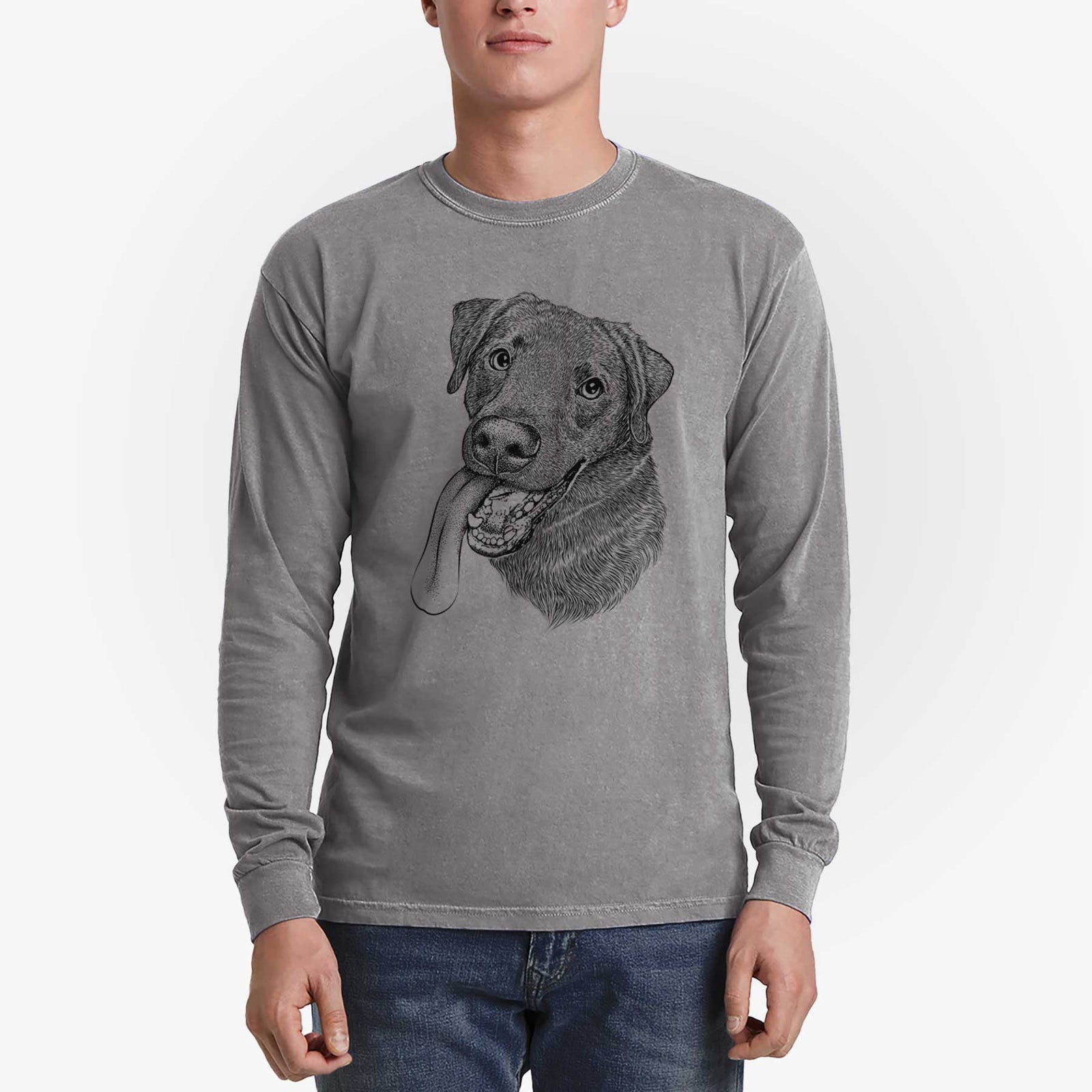 Bare Macaroni the Lab Mix - Heavyweight 100% Cotton Long Sleeve
