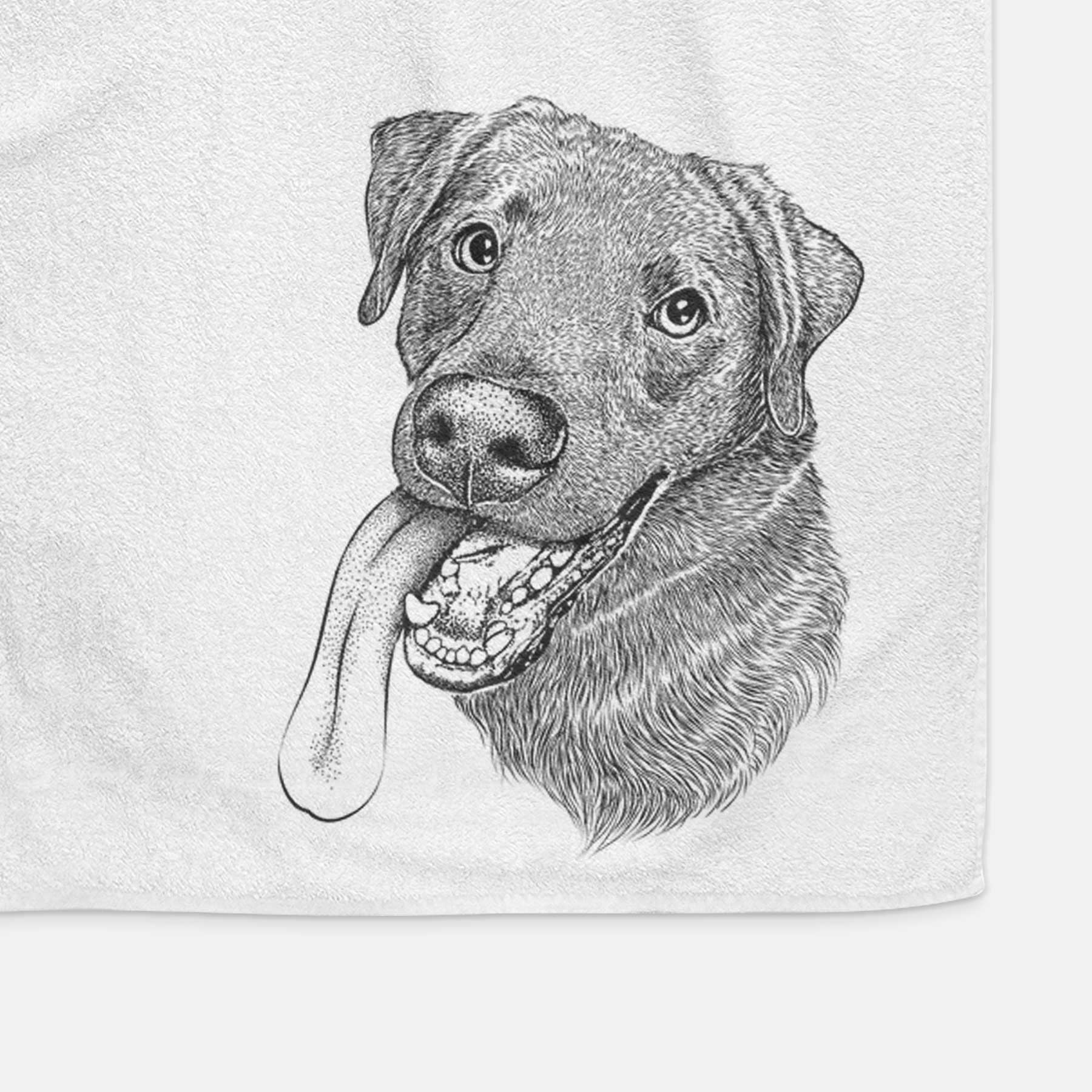 Macaroni the Lab Mix Decorative Hand Towel