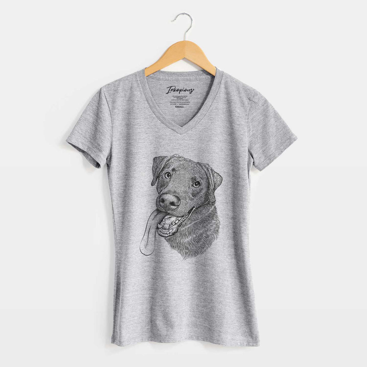 Bare Macaroni the Lab Mix - Women's V-neck Shirt