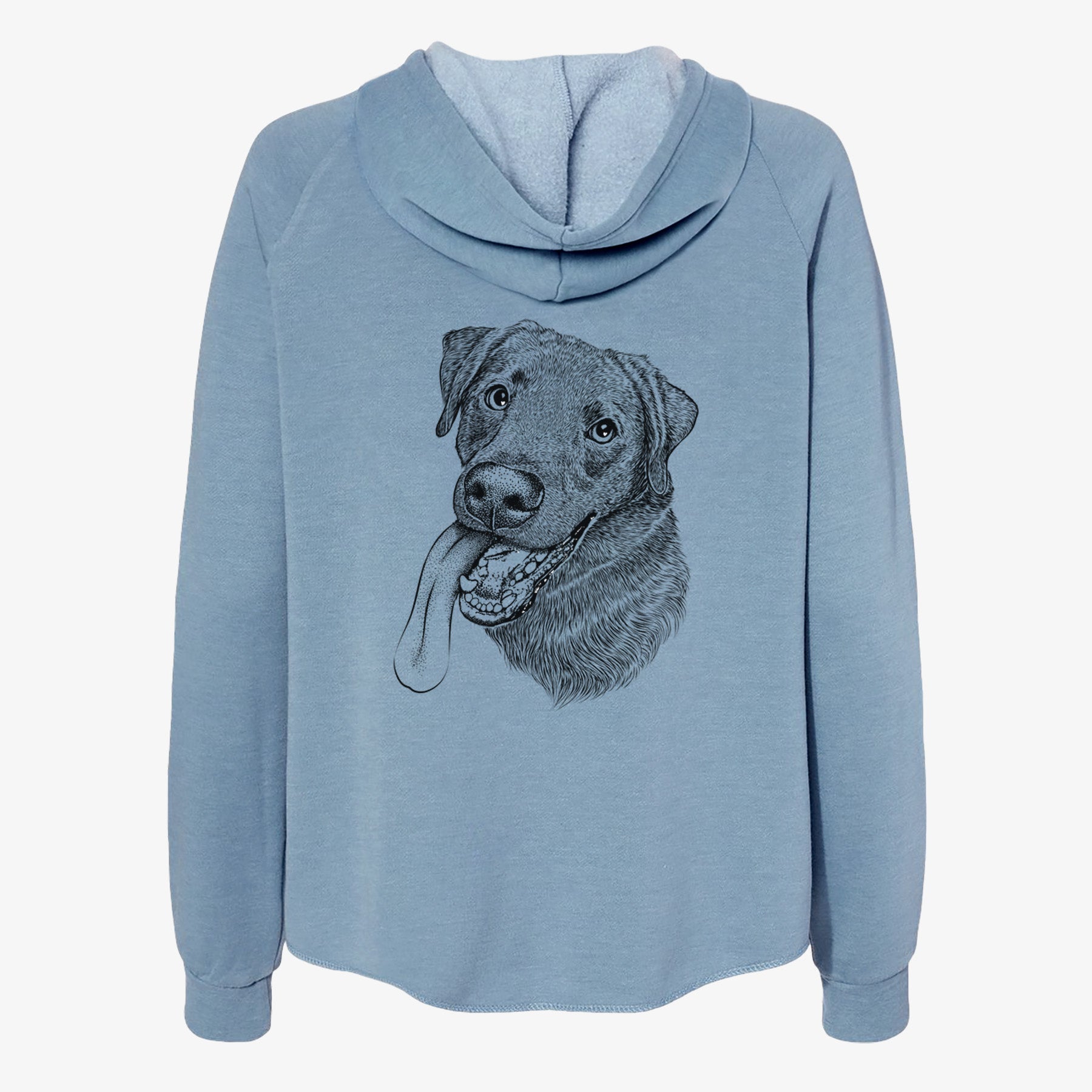 Macaroni the Lab Mix - Women's Cali Wave Zip-Up Sweatshirt