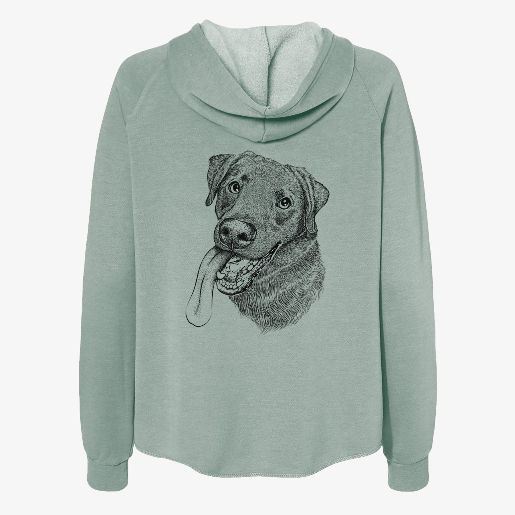 Macaroni the Lab Mix - Women's Cali Wave Zip-Up Sweatshirt