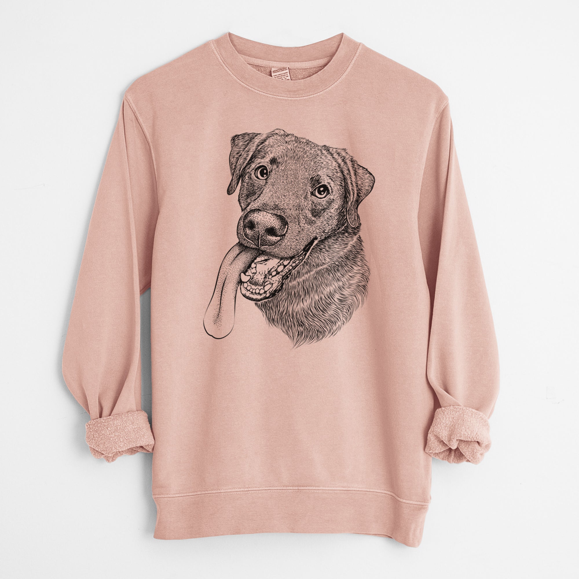 Bare Macaroni the Lab Mix - Unisex Pigment Dyed Crew Sweatshirt