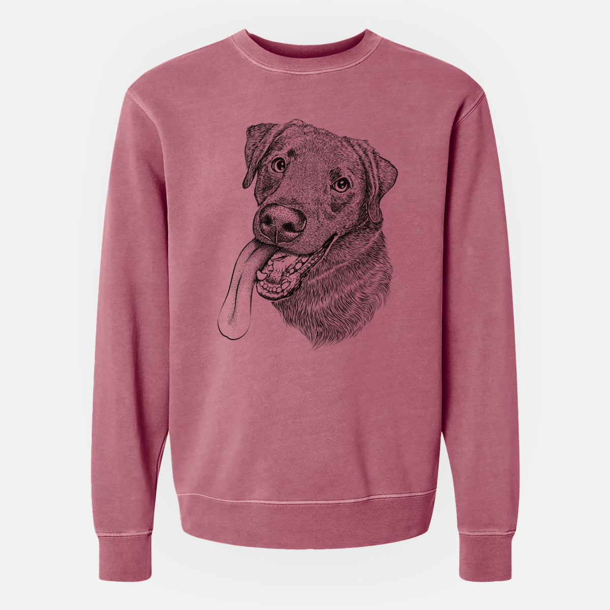Bare Macaroni the Lab Mix - Unisex Pigment Dyed Crew Sweatshirt