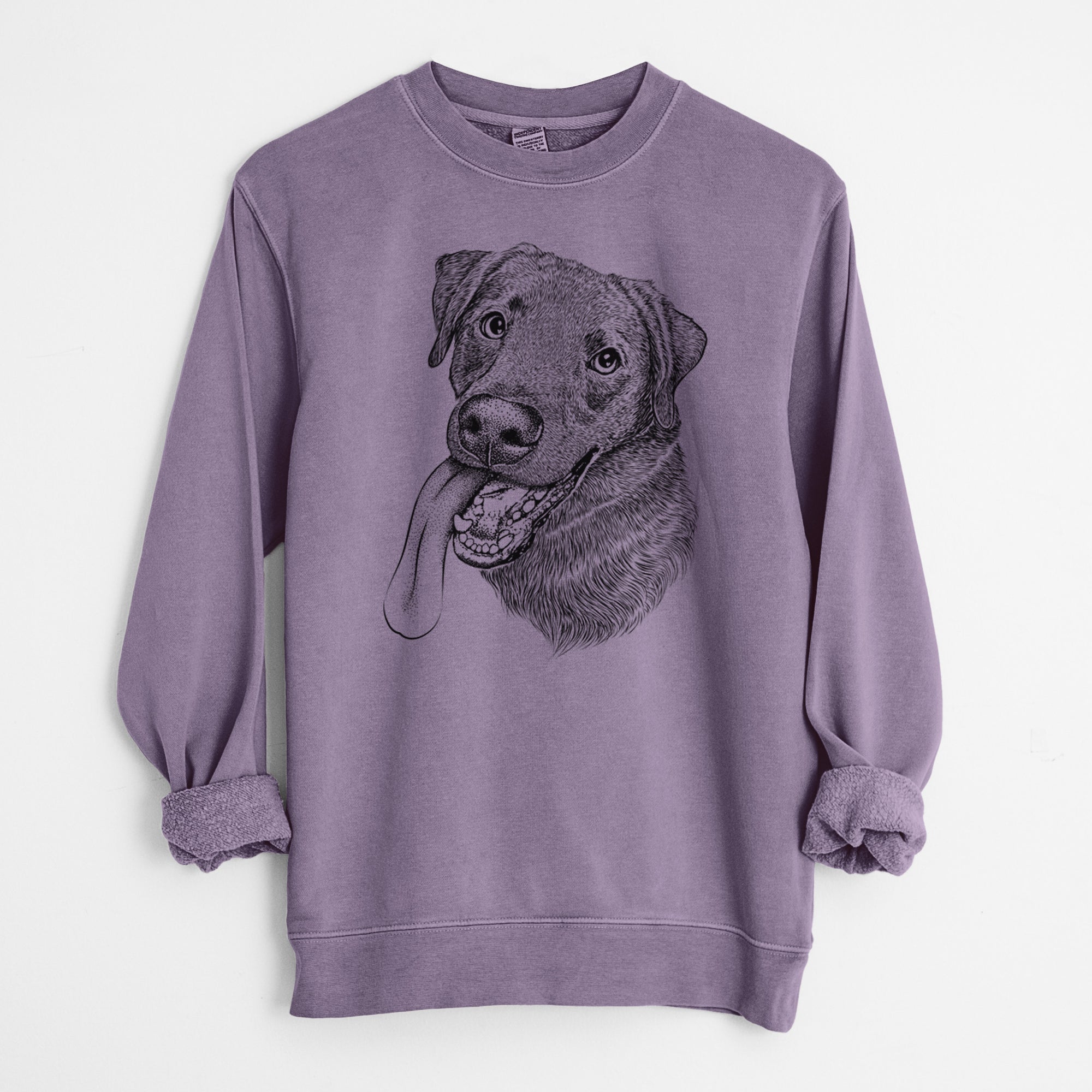 Bare Macaroni the Lab Mix - Unisex Pigment Dyed Crew Sweatshirt