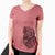 Bare Macaroni the Lab Mix - Women's V-neck Shirt