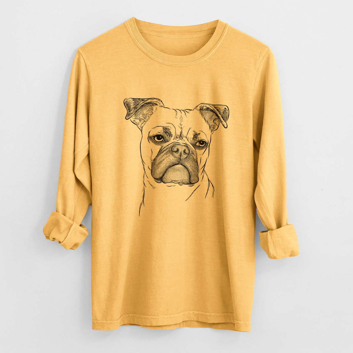 Bare Mack the Bugg (Boston Terrier/Pug) - Heavyweight 100% Cotton Long Sleeve