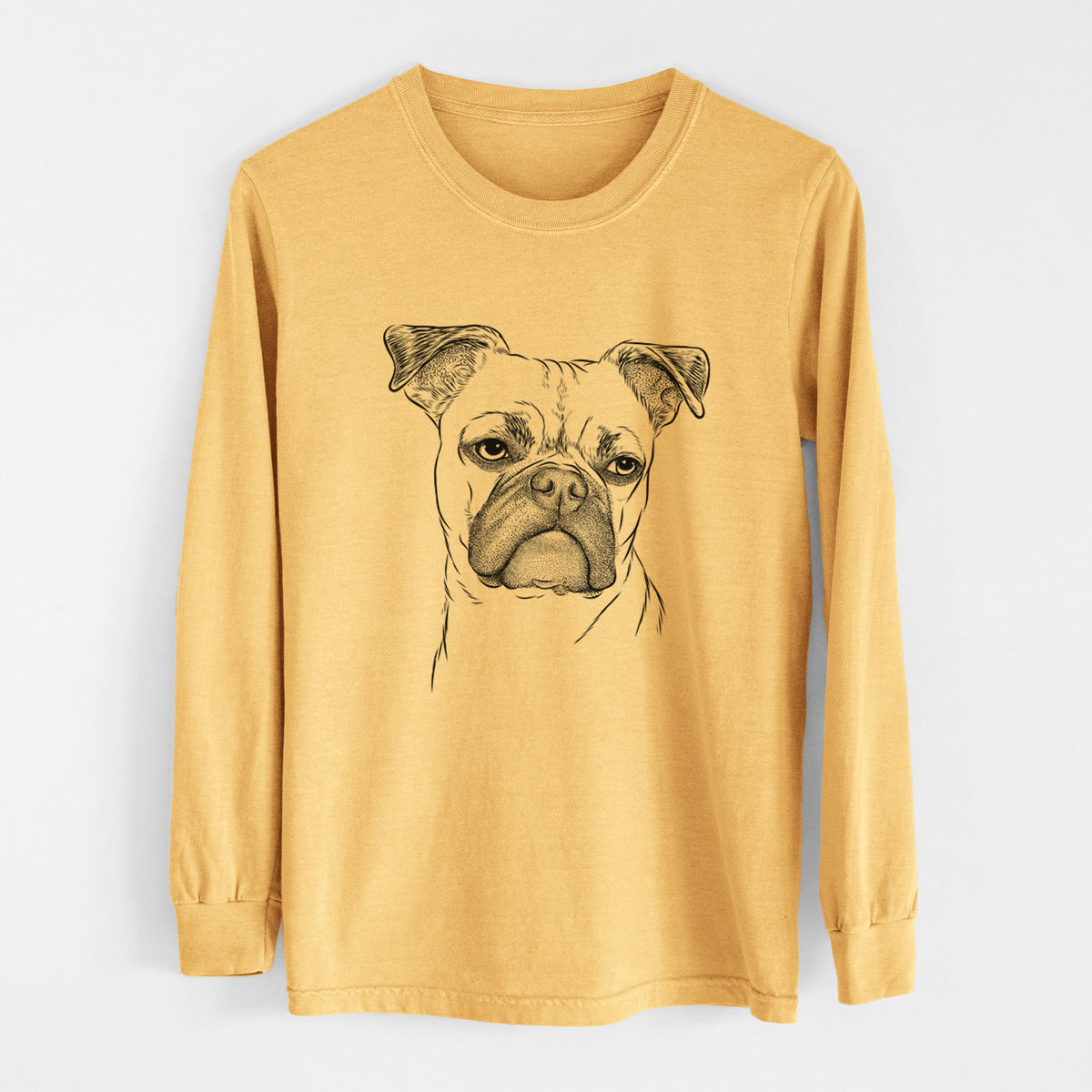 Bare Mack the Bugg (Boston Terrier/Pug) - Heavyweight 100% Cotton Long Sleeve