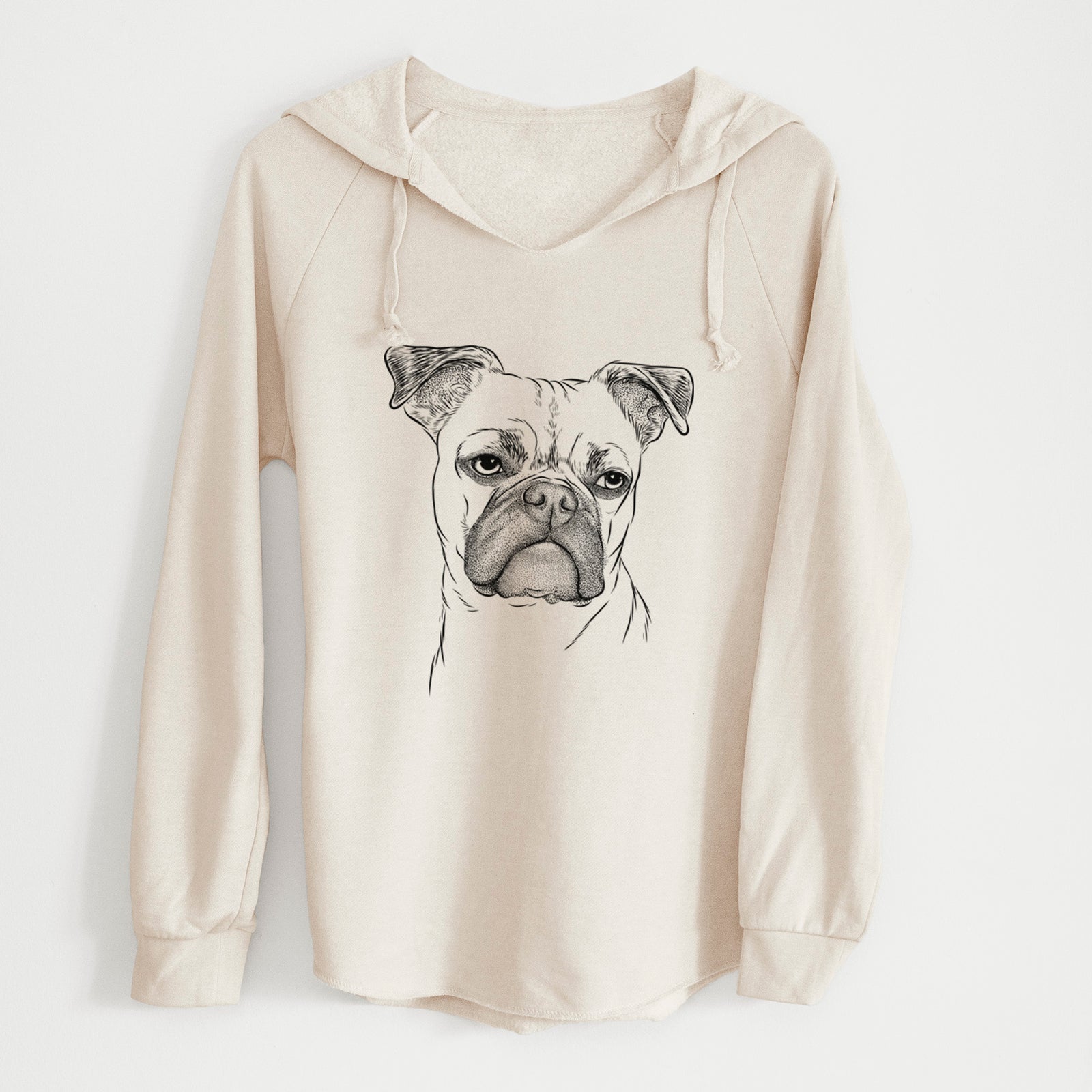 Bare Mack the Bugg (Boston Terrier/Pug) - Cali Wave Hooded Sweatshirt
