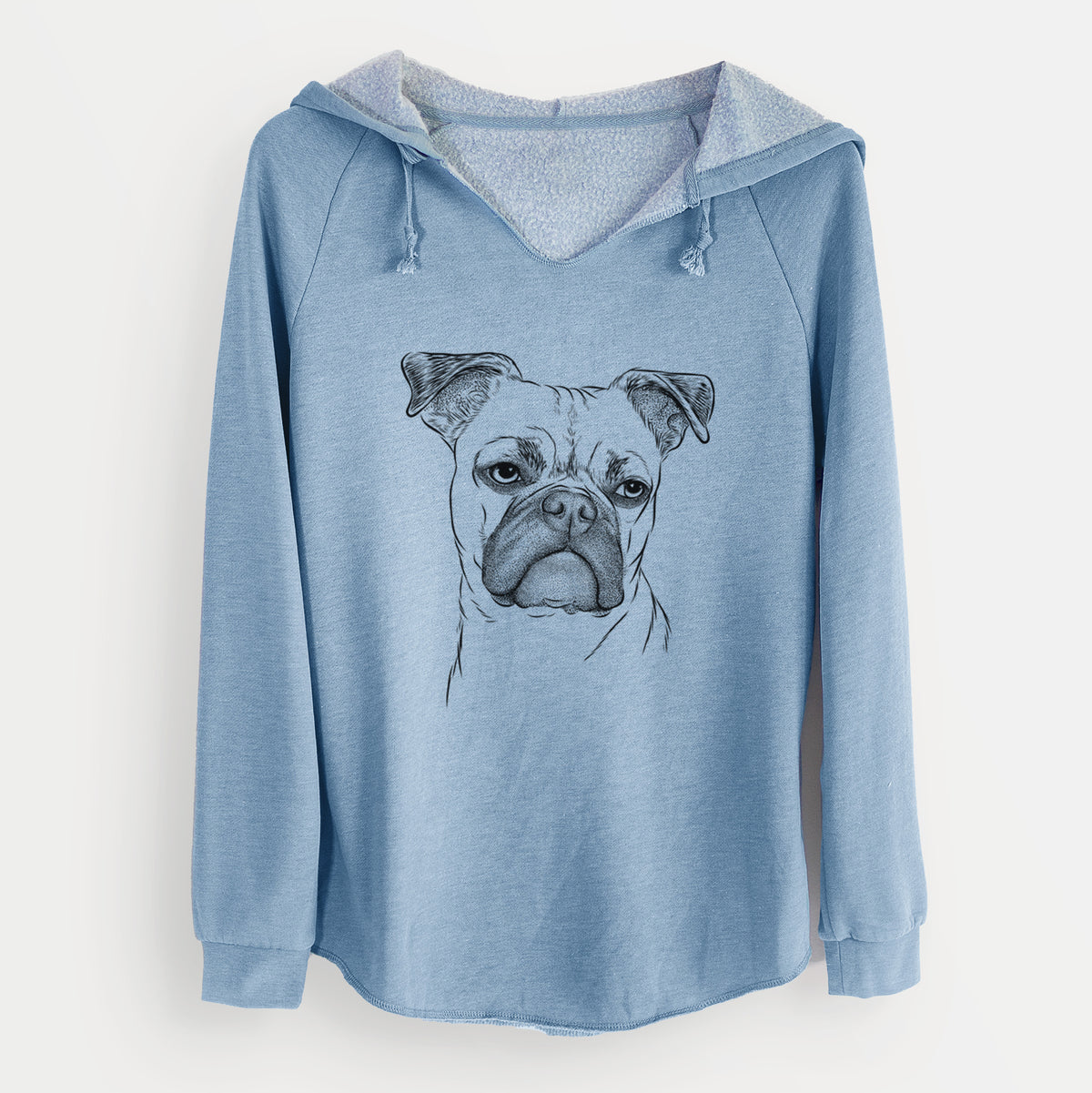 Bare Mack the Bugg (Boston Terrier/Pug) - Cali Wave Hooded Sweatshirt