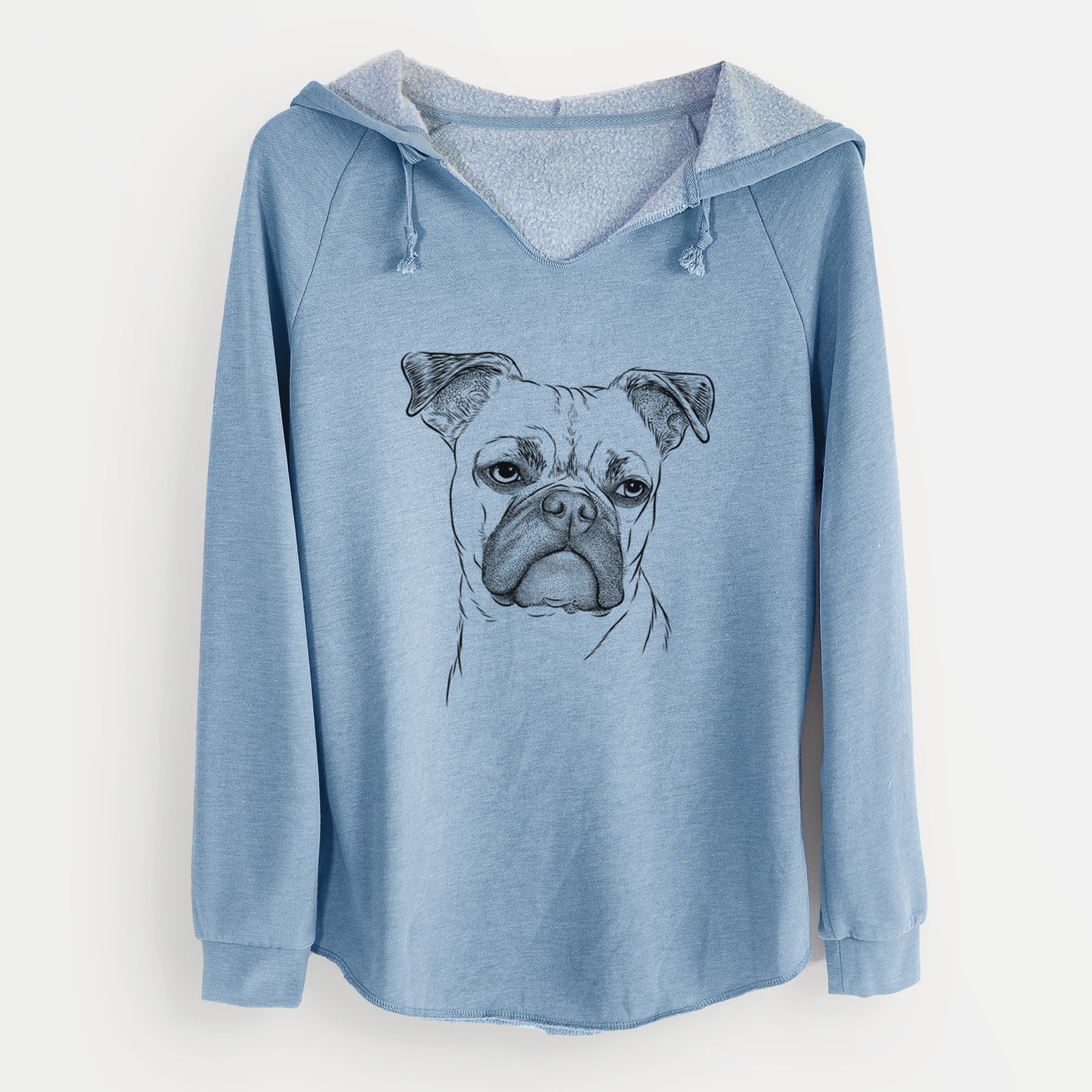 Bare Mack the Bugg (Boston Terrier/Pug) - Cali Wave Hooded Sweatshirt