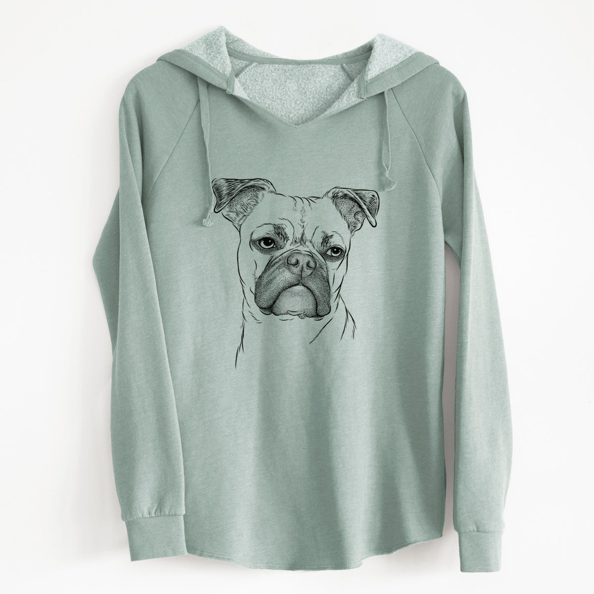 Bare Mack the Bugg (Boston Terrier/Pug) - Cali Wave Hooded Sweatshirt