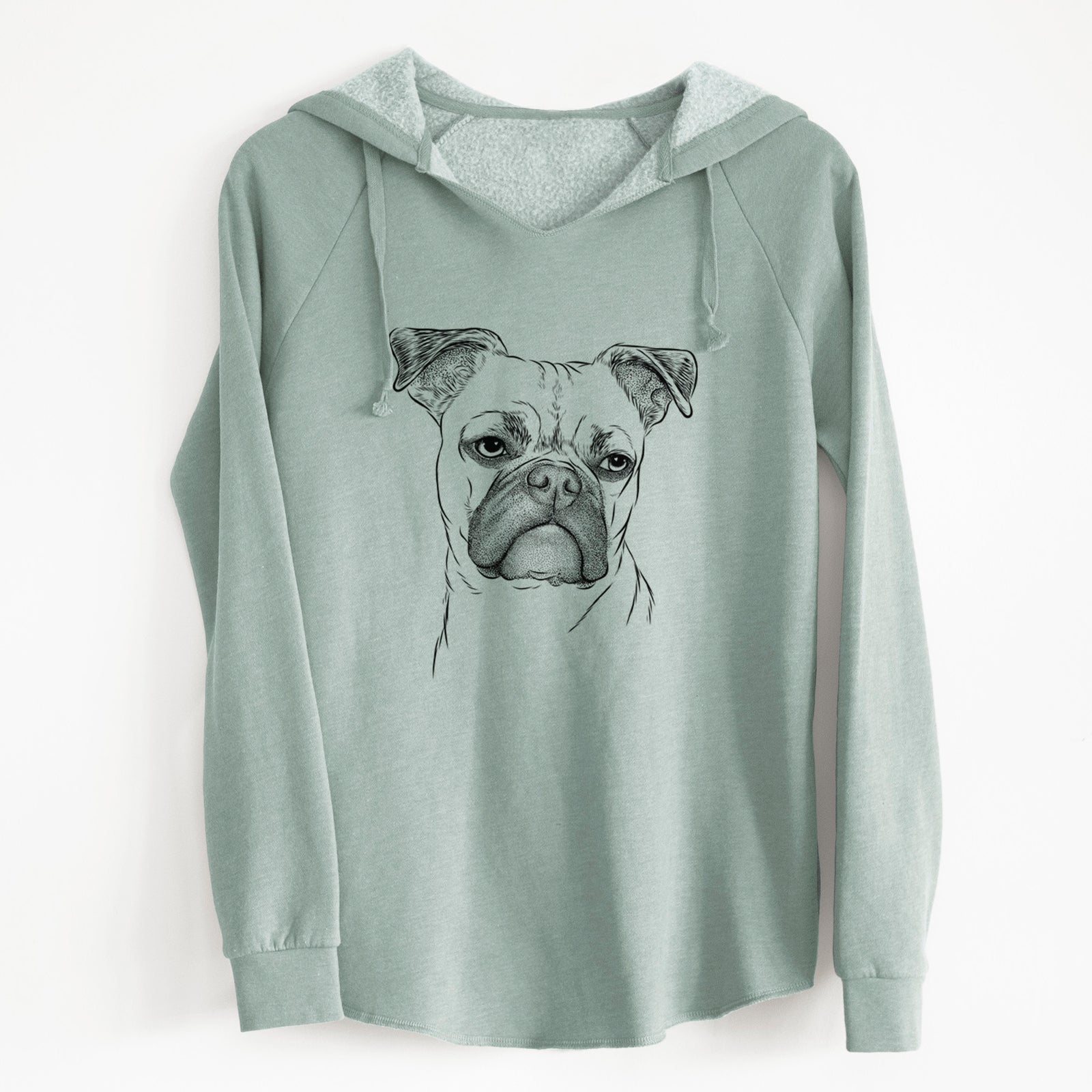 Bare Mack the Bugg (Boston Terrier/Pug) - Cali Wave Hooded Sweatshirt