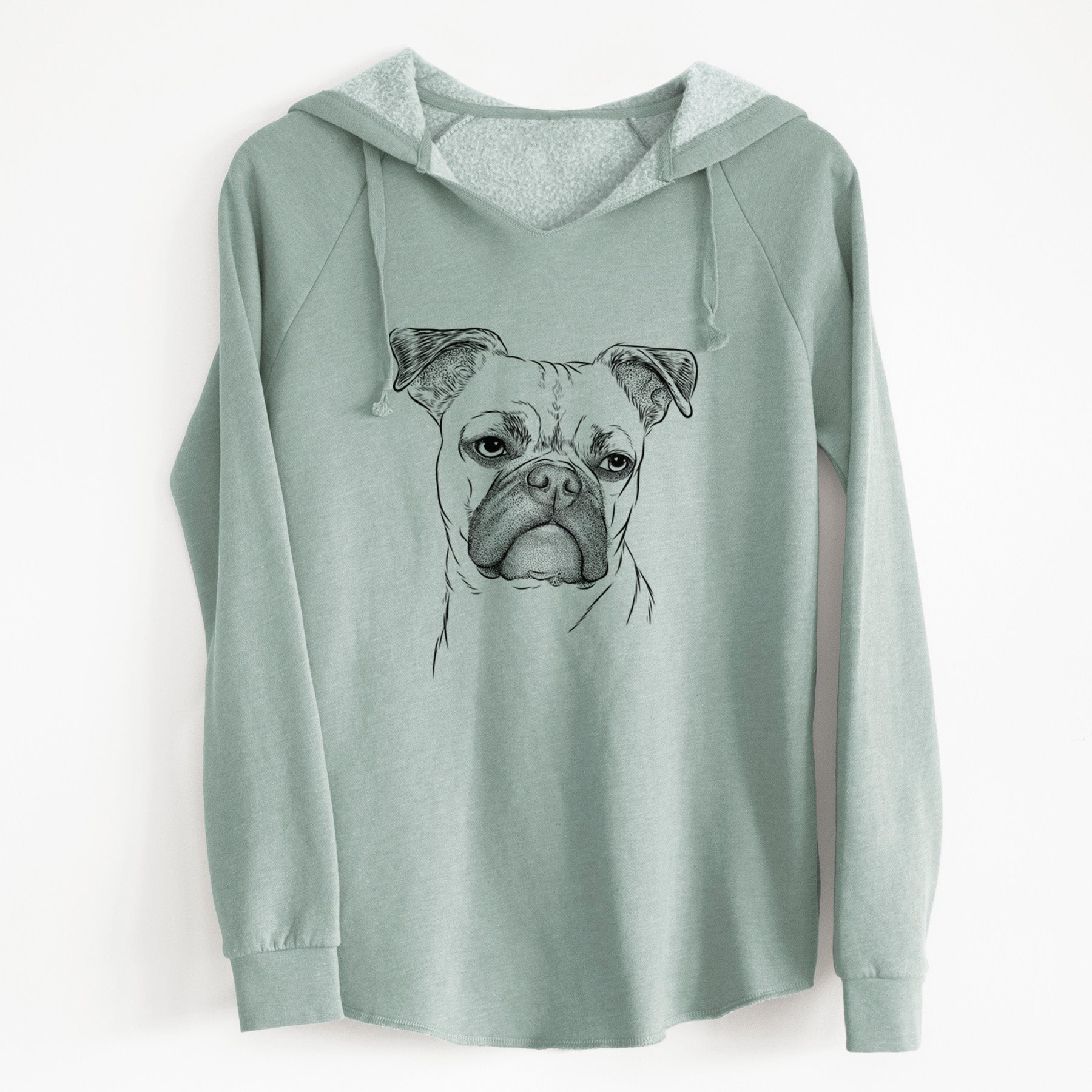 Bare Mack the Bugg (Boston Terrier/Pug) - Cali Wave Hooded Sweatshirt