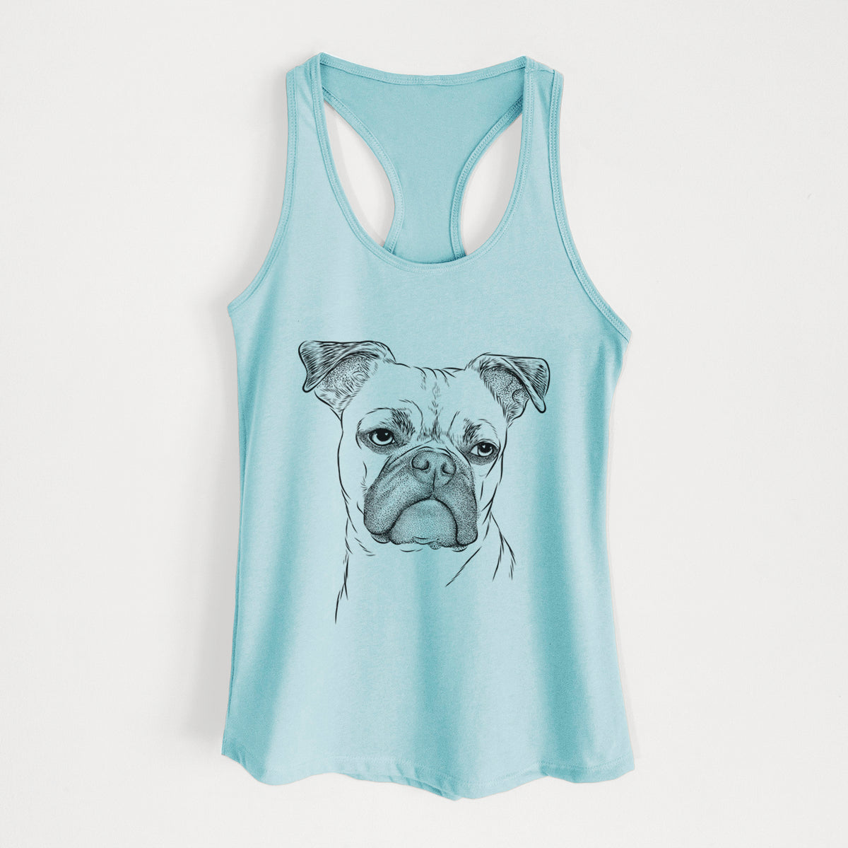 Mack the Bugg (Boston Terrier/Pug) - Women's Racerback Tanktop