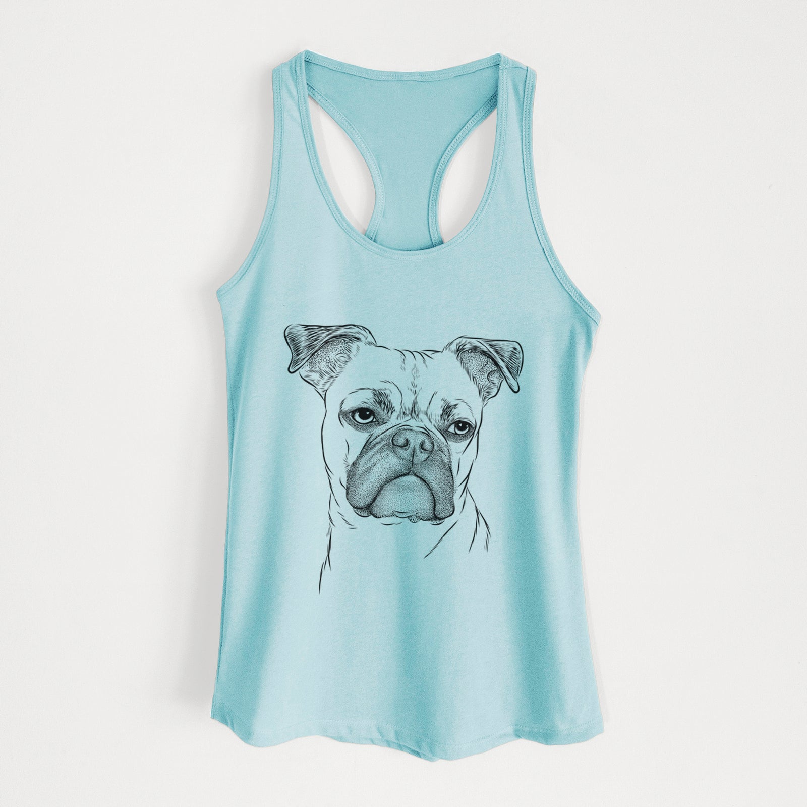 Mack the Bugg (Boston Terrier/Pug) - Women's Racerback Tanktop