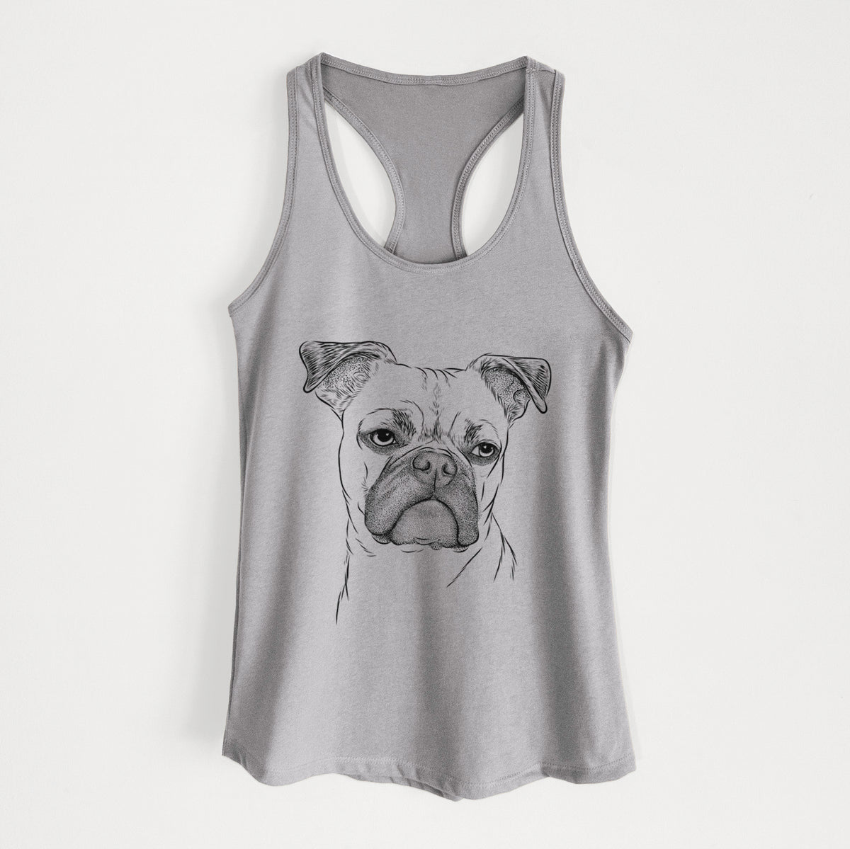 Mack the Bugg (Boston Terrier/Pug) - Women's Racerback Tanktop