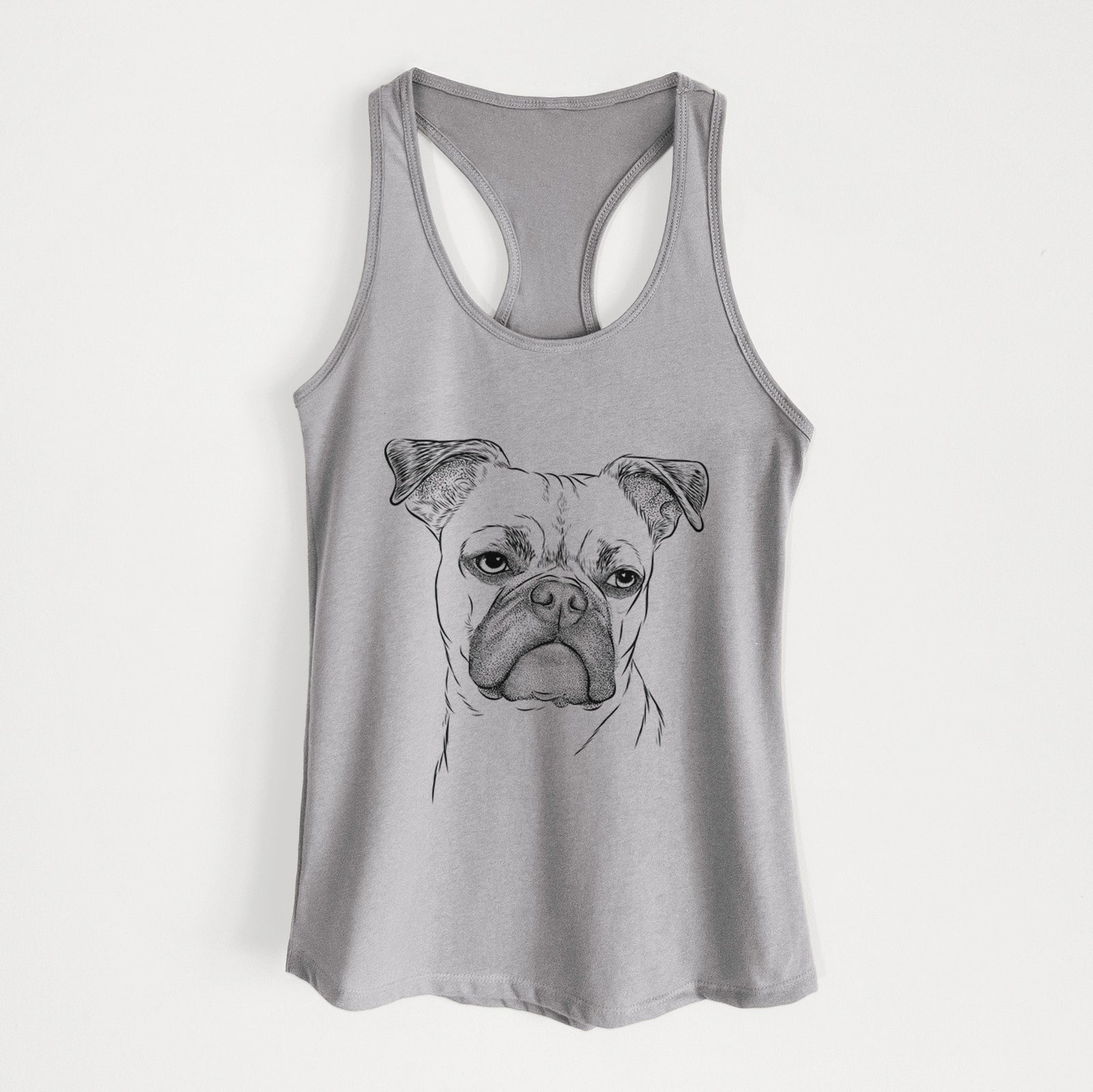 Mack the Bugg (Boston Terrier/Pug) - Women's Racerback Tanktop