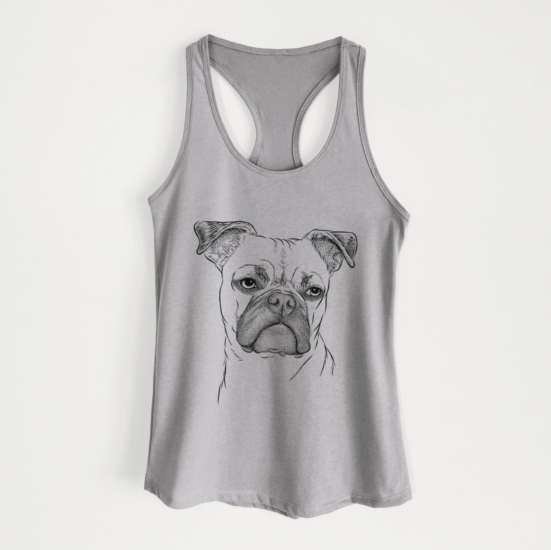 Mack the Bugg (Boston Terrier/Pug) - Women's Racerback Tanktop
