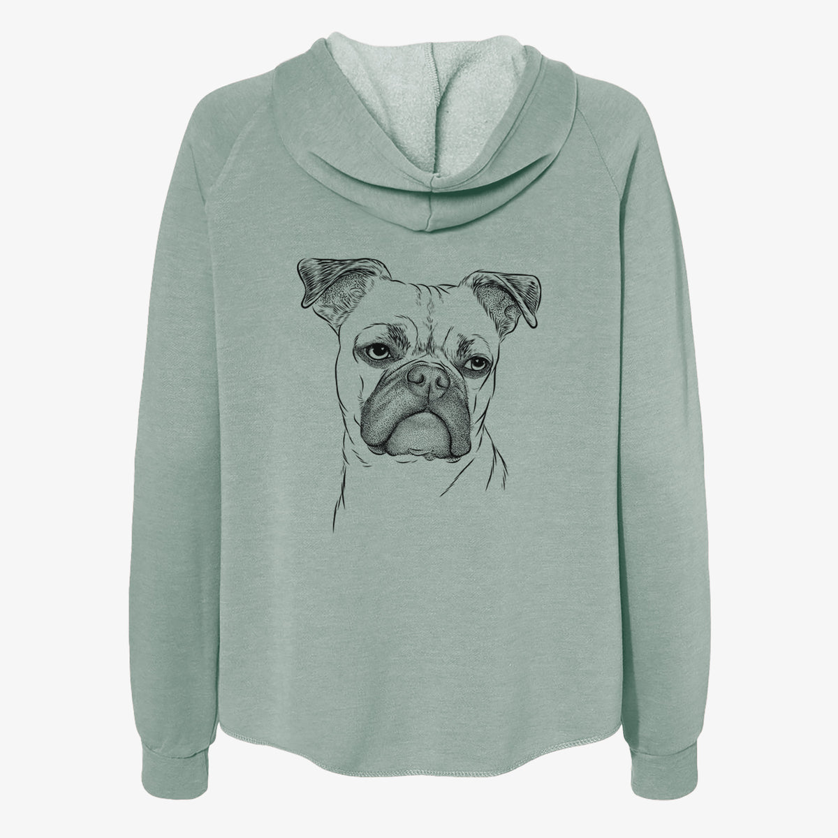 Mack the Bugg (Boston Terrier/Pug) - Women's Cali Wave Zip-Up Sweatshirt