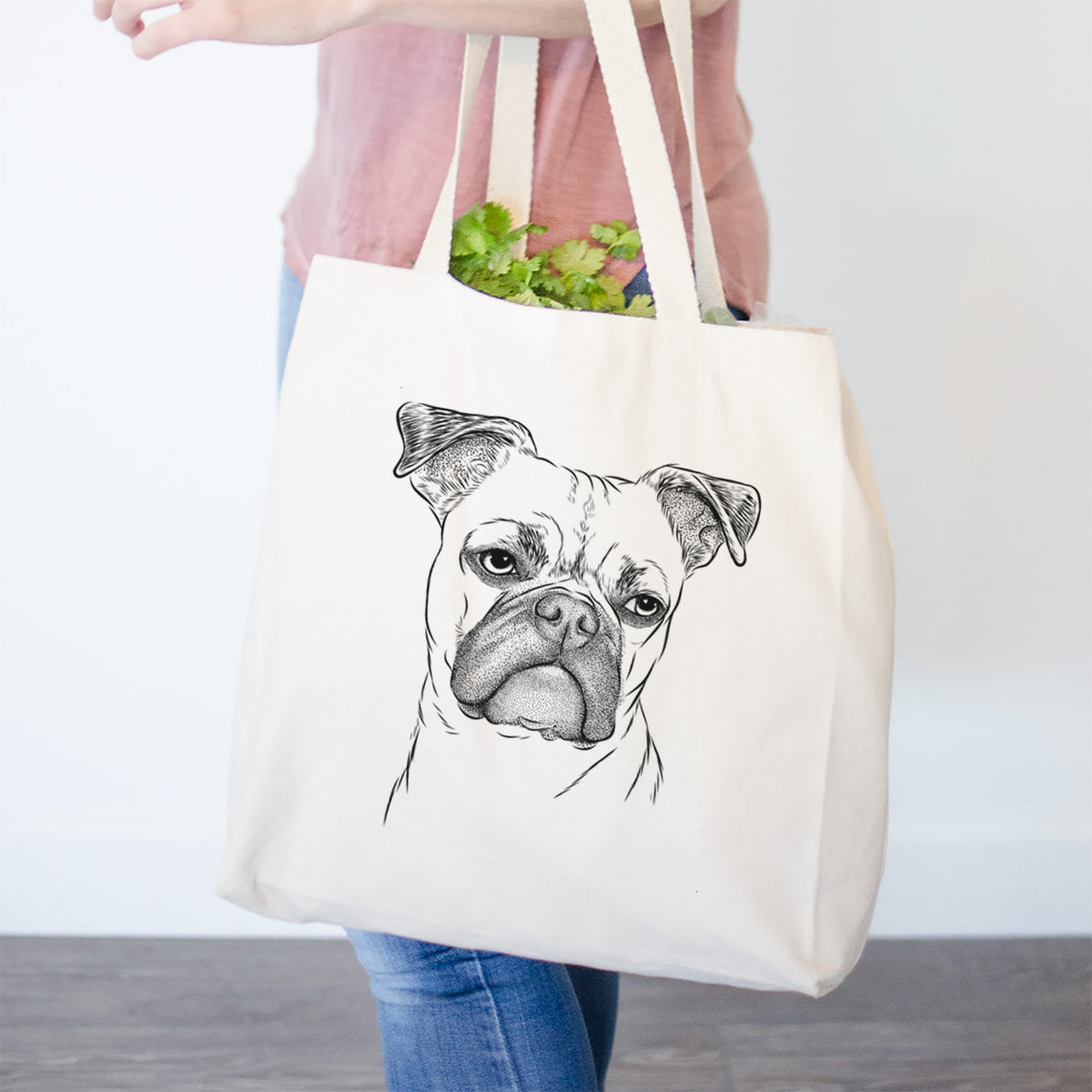 Mack the Bugg (Boston Terrier/Pug) - Tote Bag