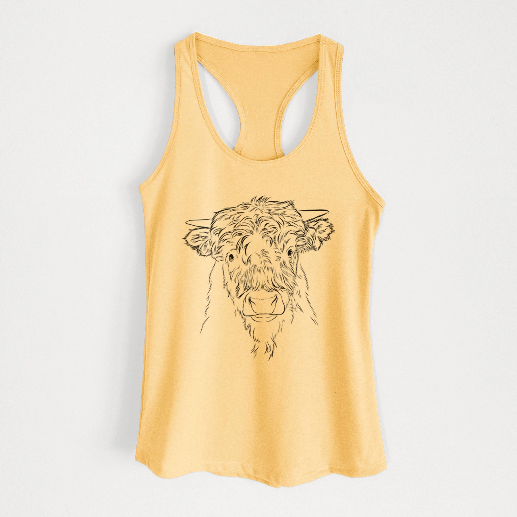 Mack the Scottish Highland Cow - Women's Racerback Tanktop