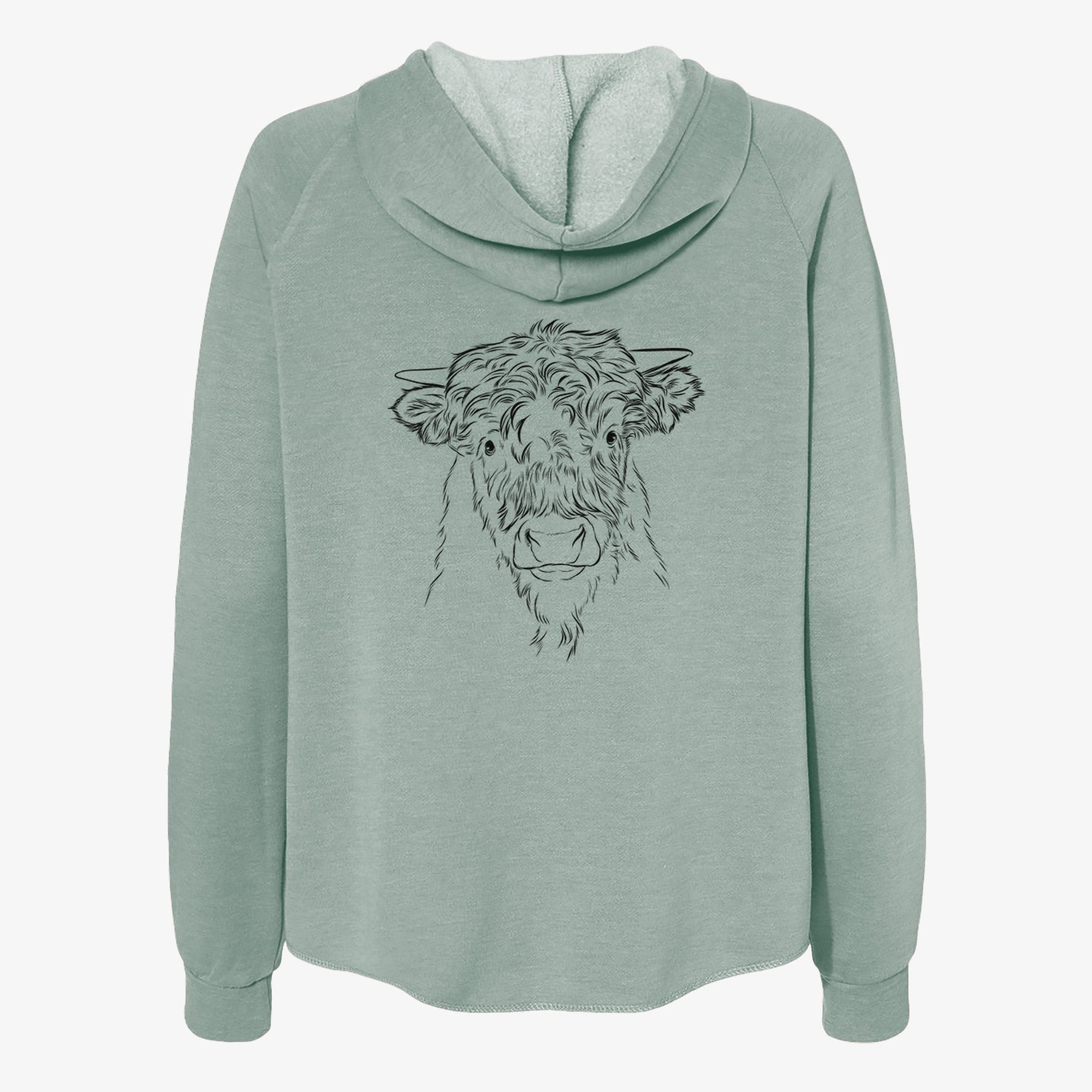 Mack the Scottish Highland Cow - Women's Cali Wave Zip-Up Sweatshirt