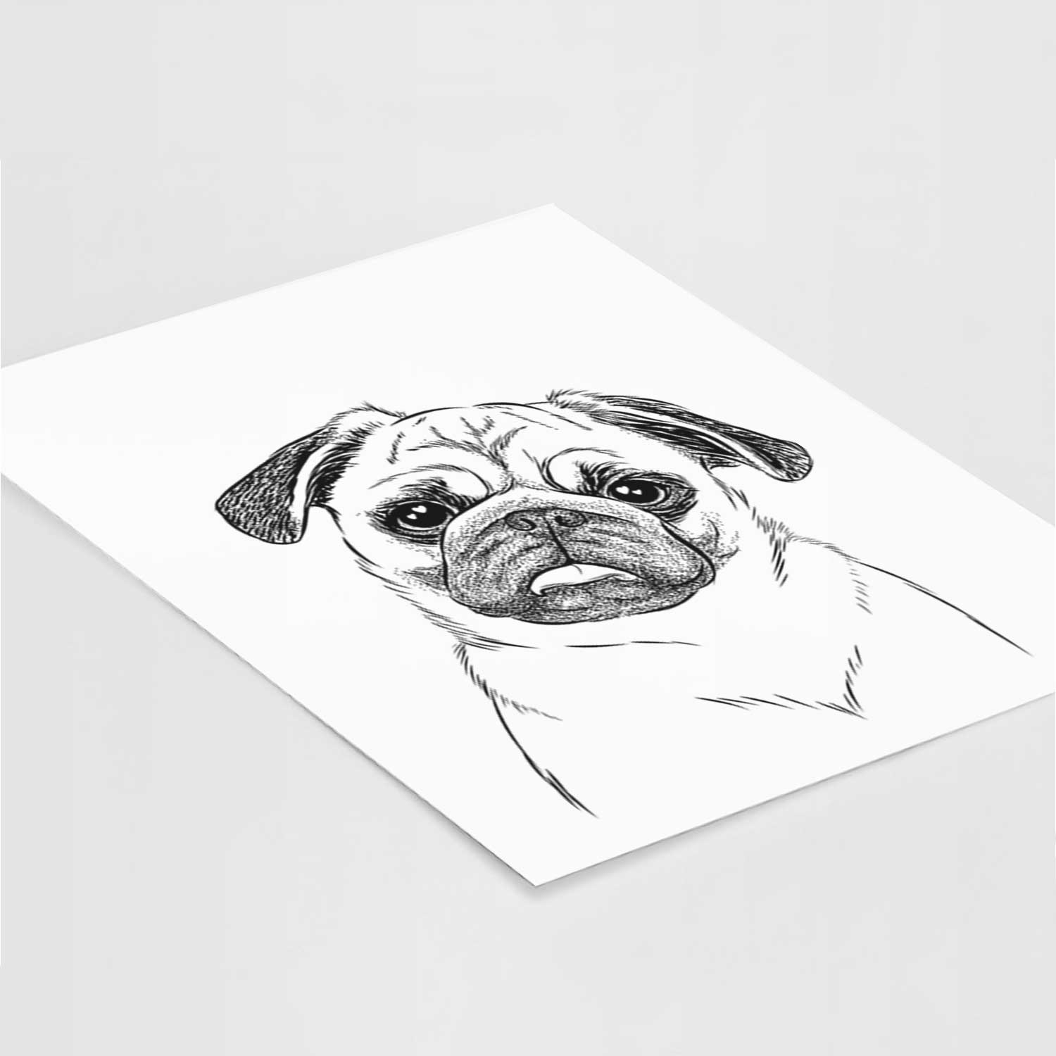 Macy the Pug Art Print