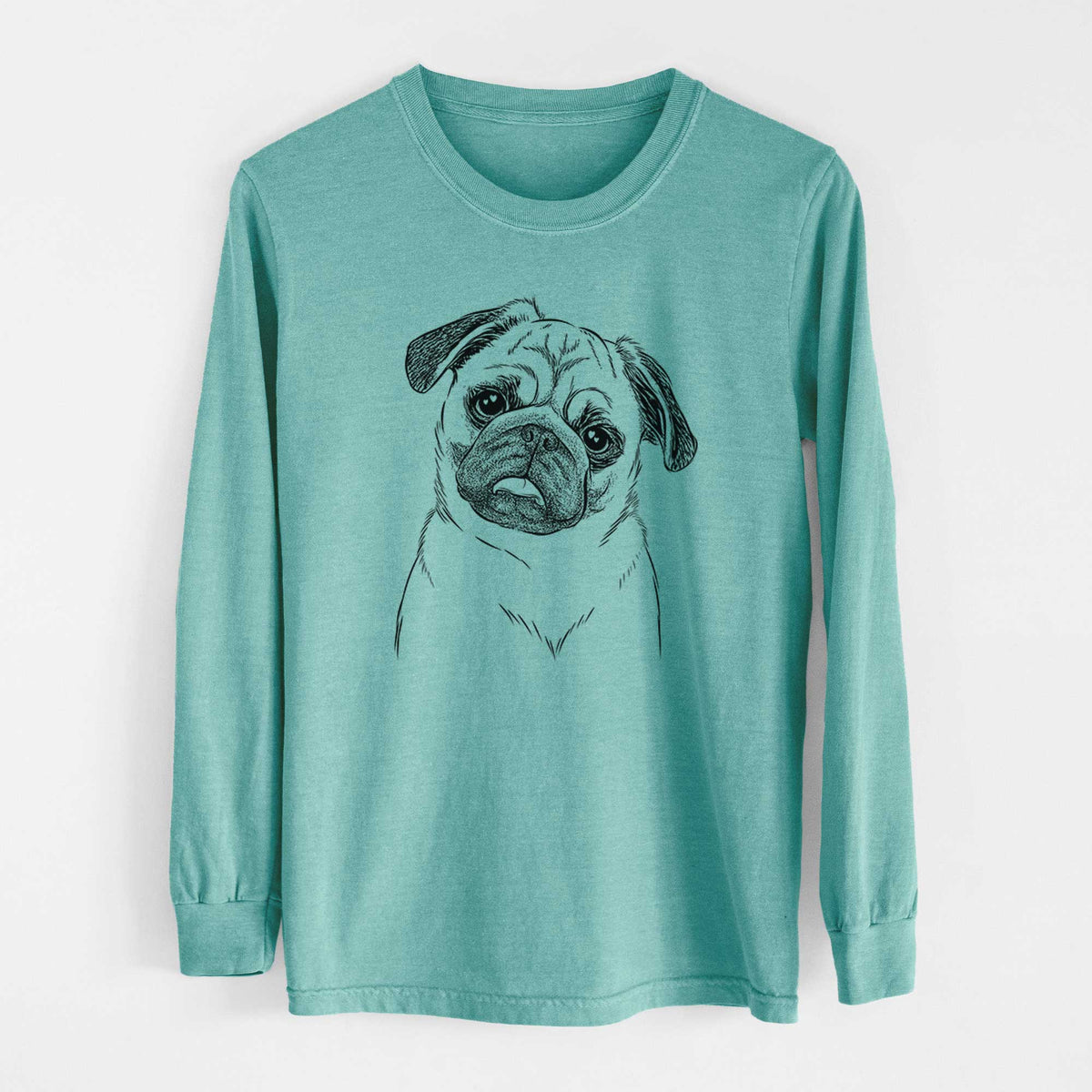 Bare Macy the Pug - Heavyweight 100% Cotton Long Sleeve