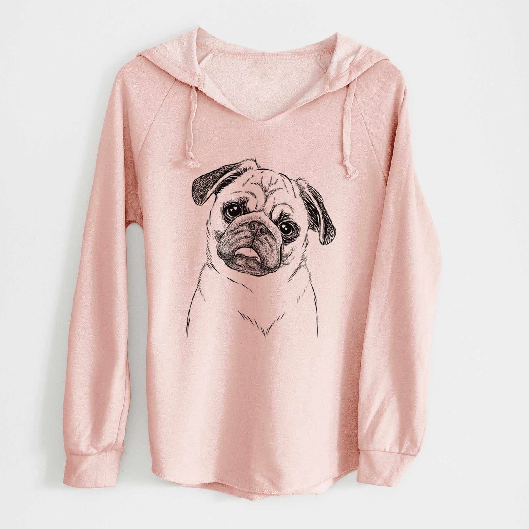 Bare Macy the Pug - Cali Wave Hooded Sweatshirt