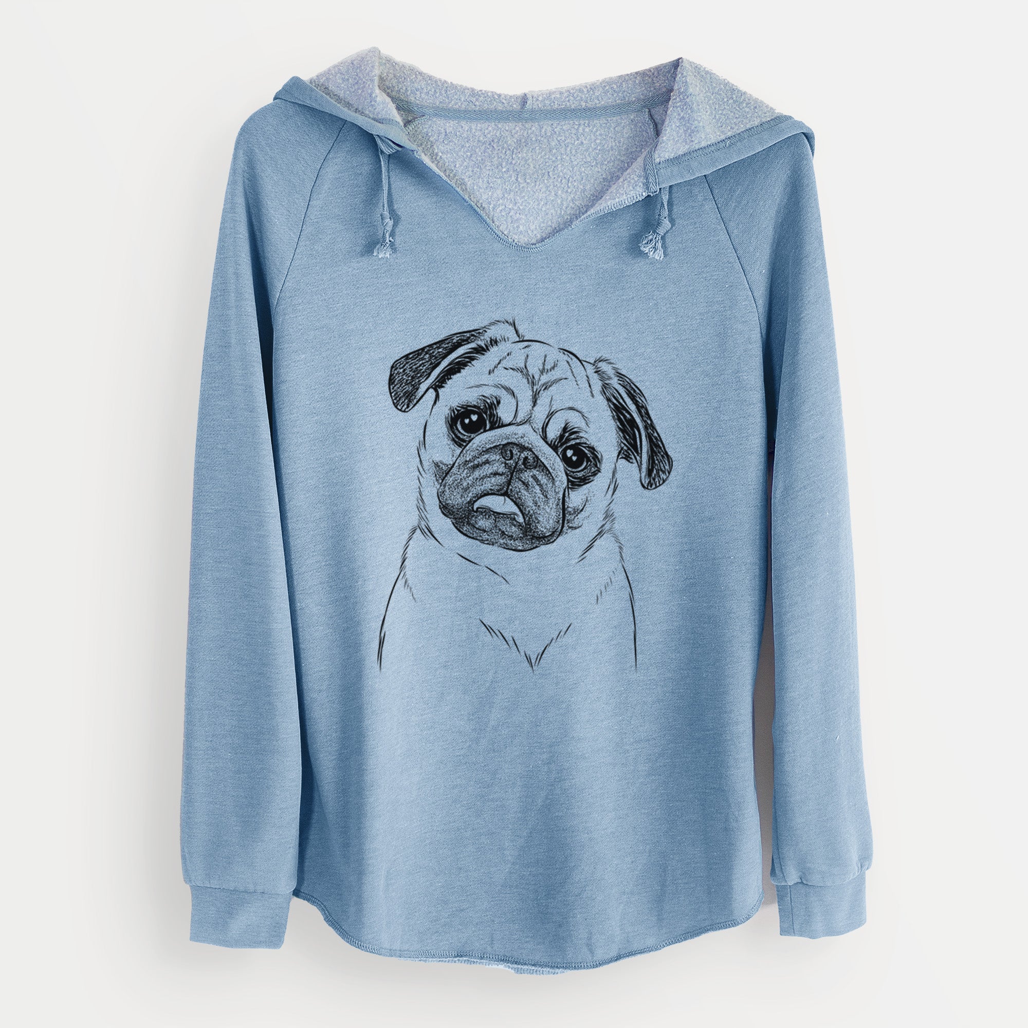 Bare Macy the Pug - Cali Wave Hooded Sweatshirt