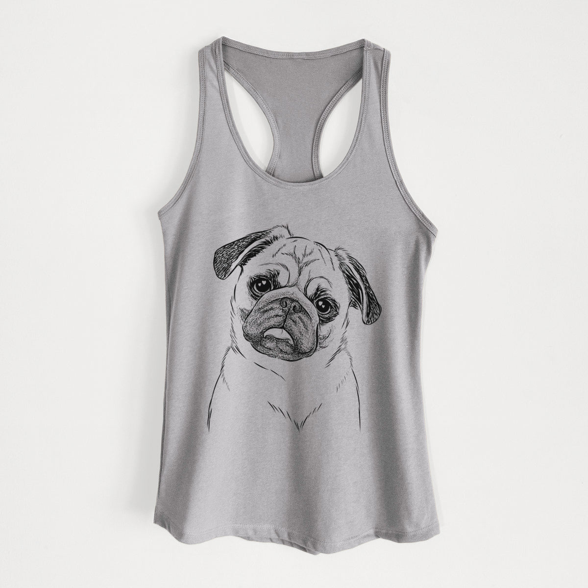 Macy the Pug - Women&#39;s Racerback Tanktop