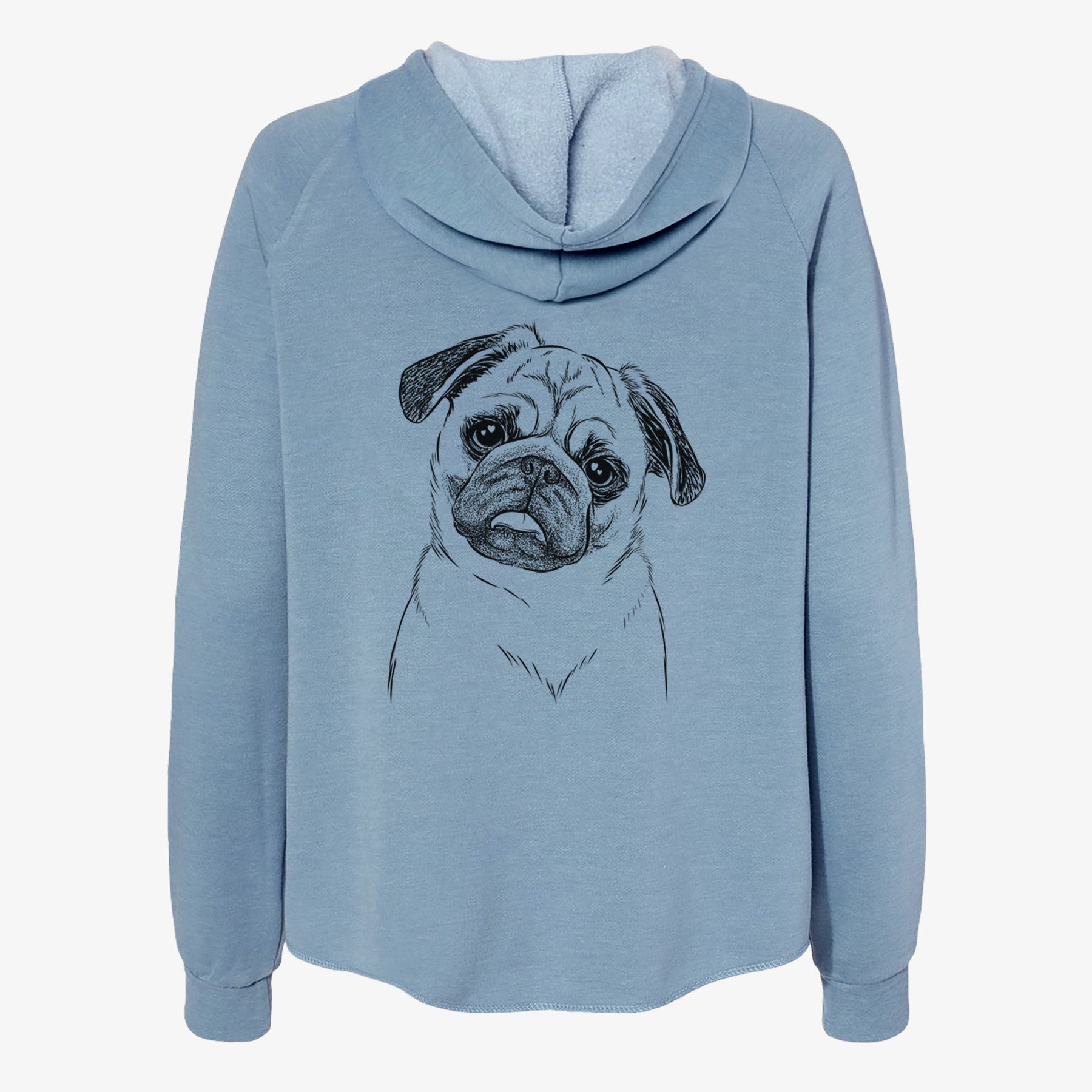 Macy the Pug - Women's Cali Wave Zip-Up Sweatshirt
